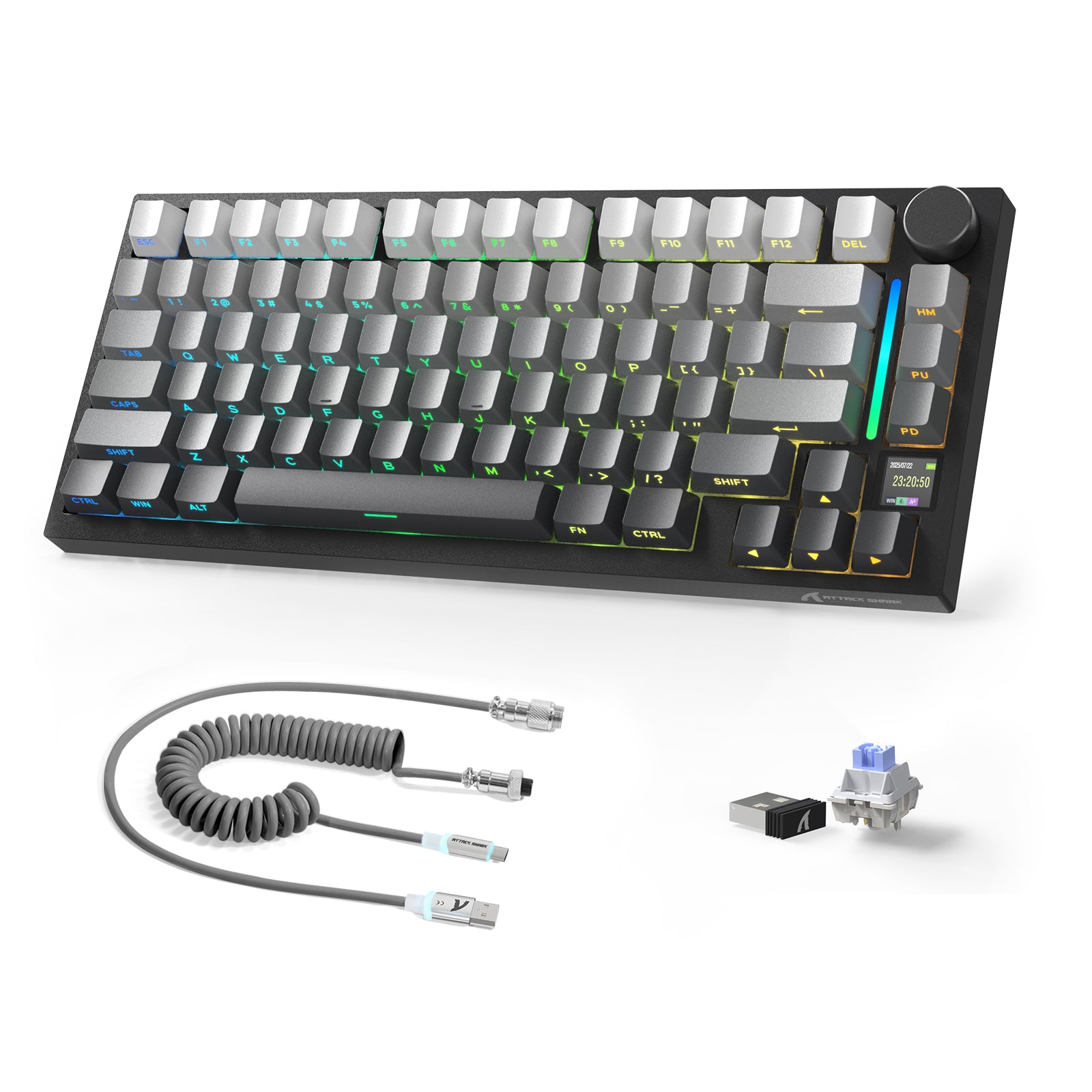ATTACK SHARK X820ULTRA 기계식 키보드 C01ULTRA 코일 케이블 포함