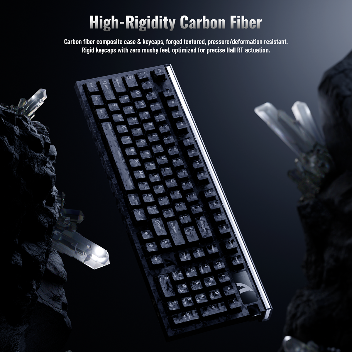 ATTACK SHARK R98 HE 카본 파이버 유선 빠른 트리거 마그네틱 스위치 키보드 C01 Ultra RGB 코일 케이블 포함
