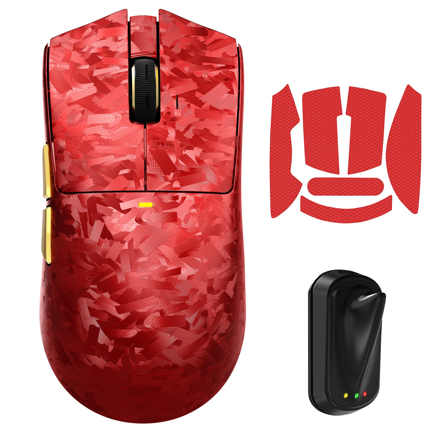 ATTACK SHARK X11 ULTRA carbon fiber wireless gaming mouse with 8K dock and RGB lighting
