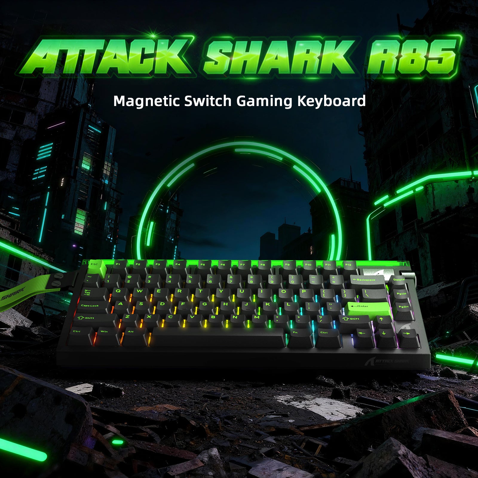 ATTACK SHARK R85 HE 래피드 트리거 키보드 C01ULTRA LED 케이블 포함