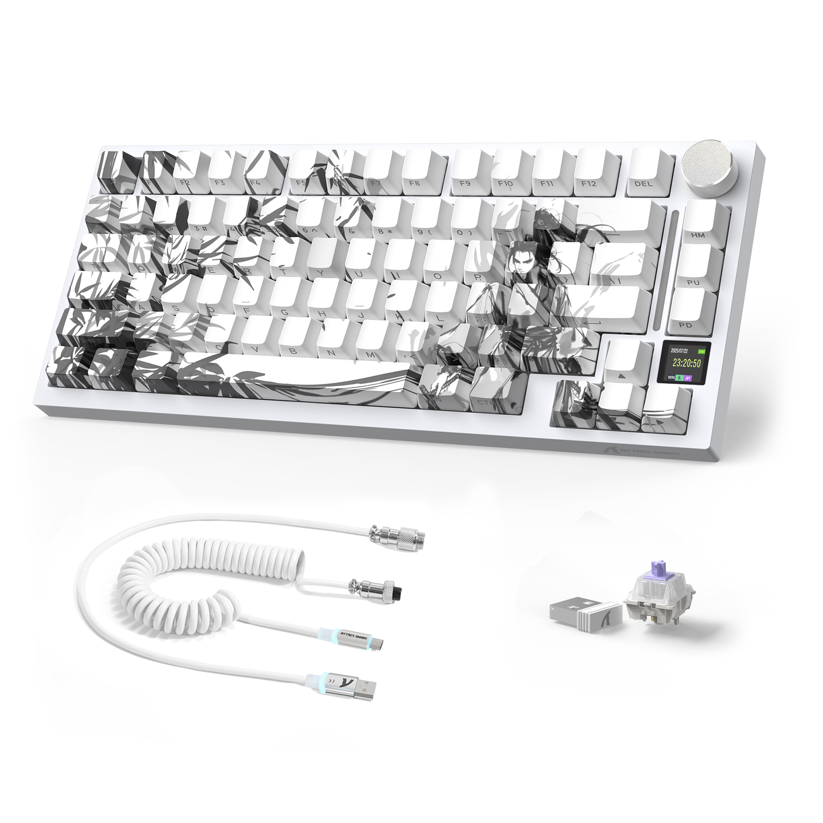 ATTACK SHARK X820ULTRA 기계식 키보드 C01ULTRA 코일 케이블 포함