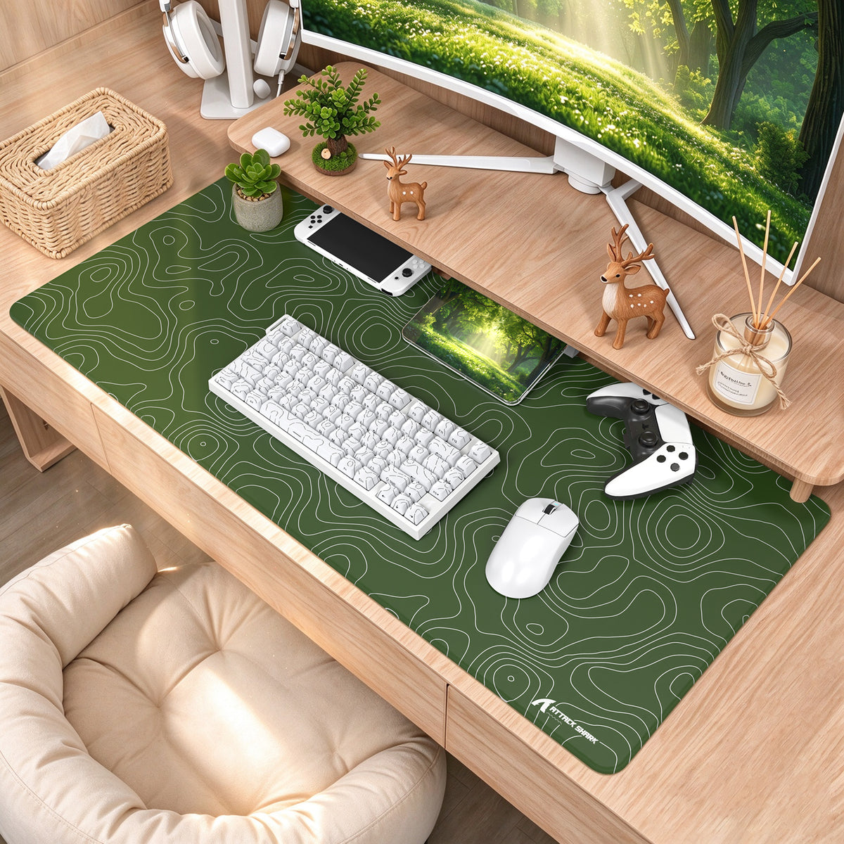 ATTACK SHARK CM02PRO e스포츠 게이밍 마우스패드 (900x400x4 mm)
