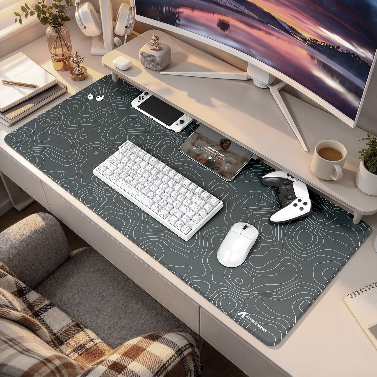 ATTACK SHARK CM02PRO e스포츠 게이밍 마우스패드 (900x400x4 mm)