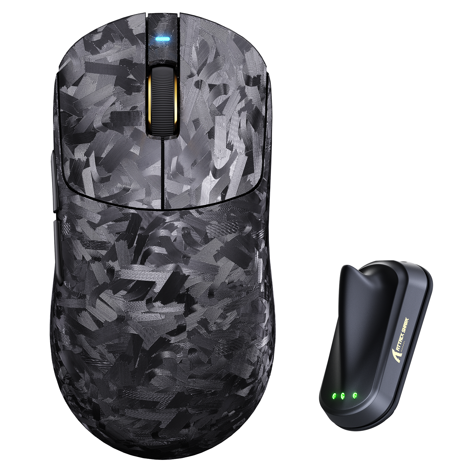 사전 주문: ATTACK SHARK RS3 ULTRA 카본 파이버 무선 PAW3955MAX 게이밍 마우스