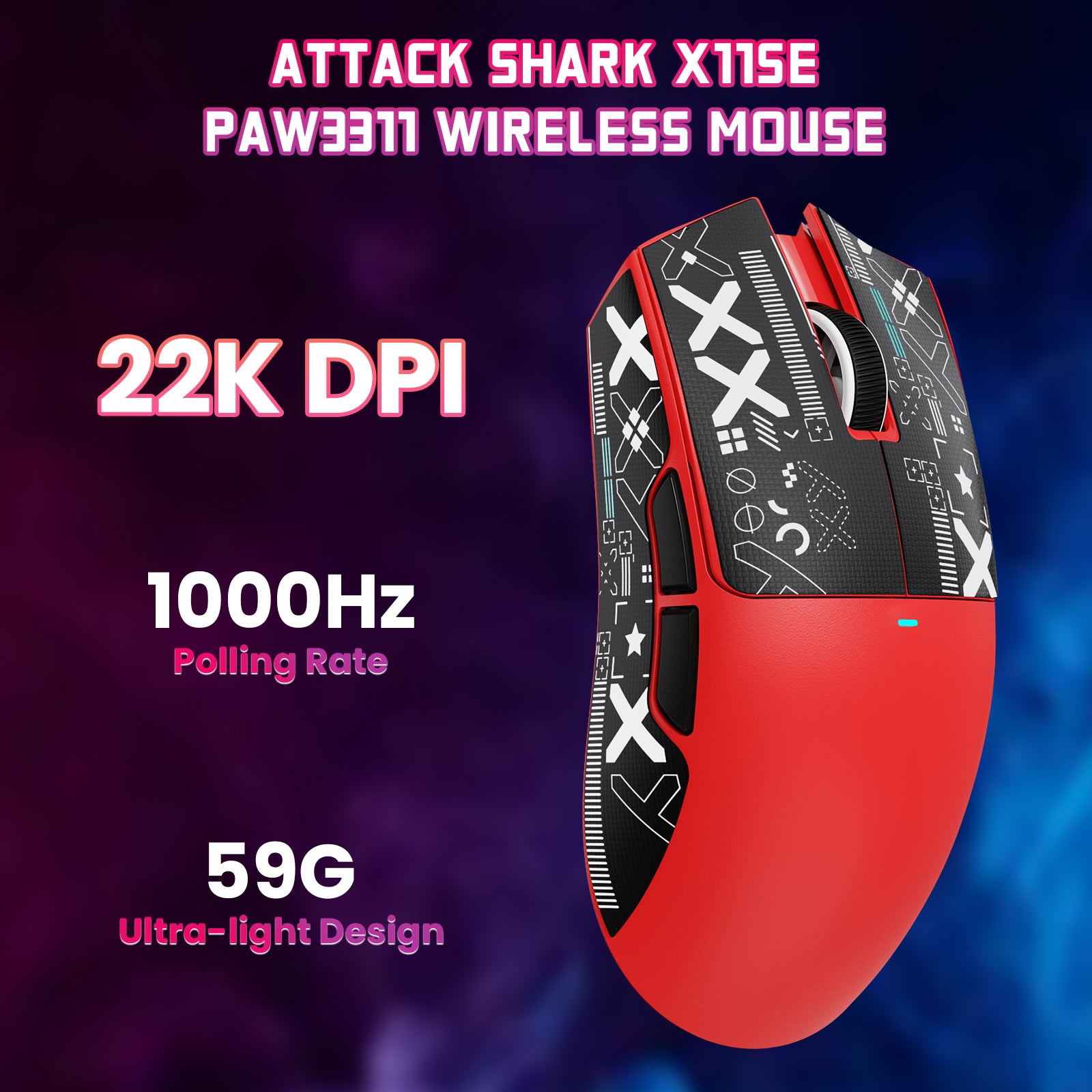 ATTACK SHARK X11SE 무선 게이밍 마우스