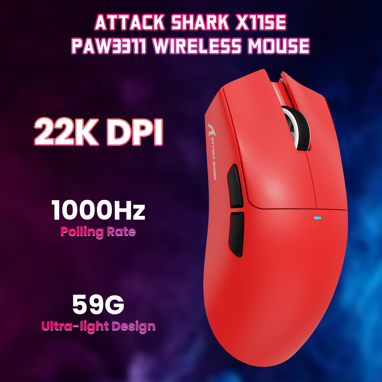 ATTACK SHARK X11SE 무선 게이밍 마우스