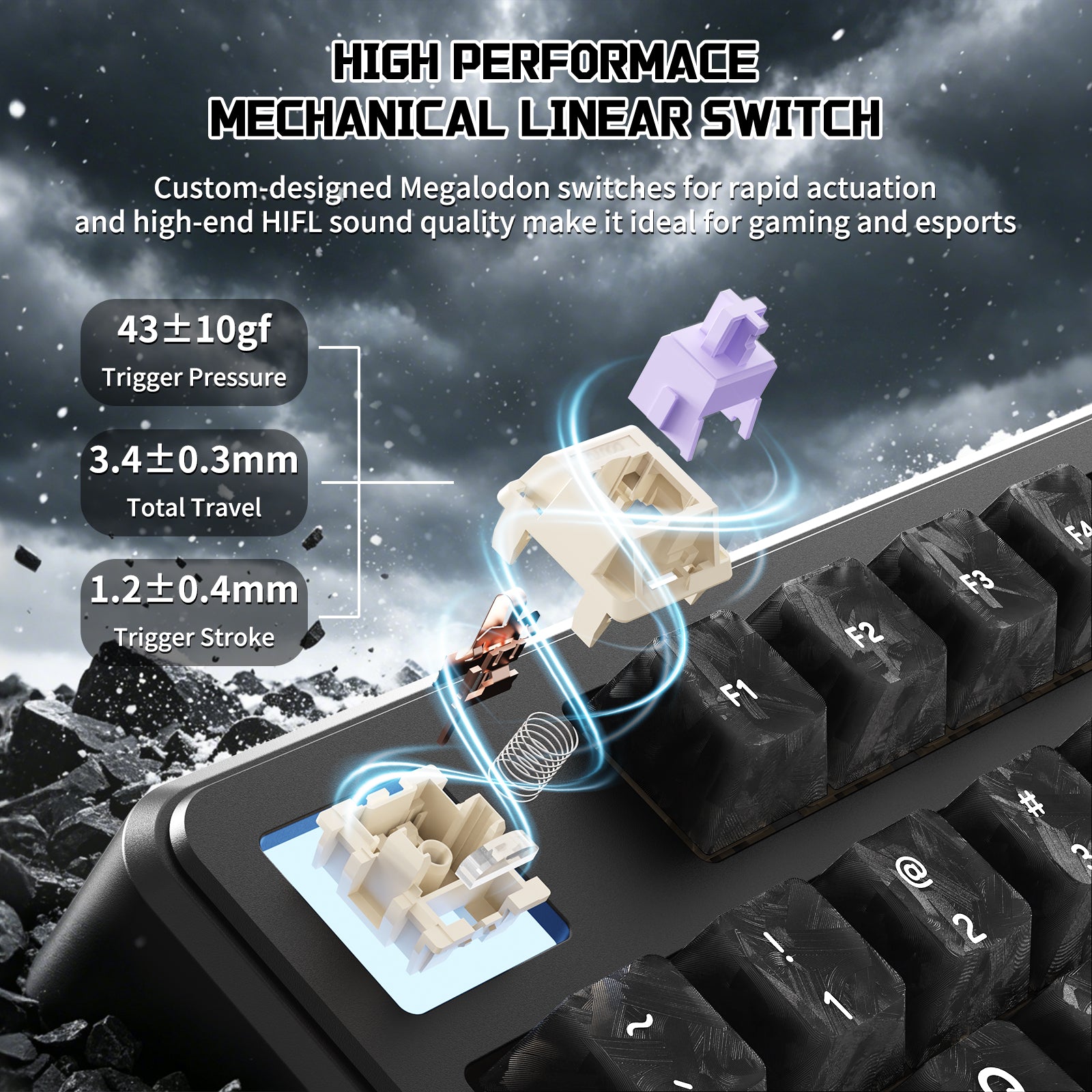 ATTACK SHARK X87 ULTRA 무선 기계식 키보드 8K 무선 수신기 포함