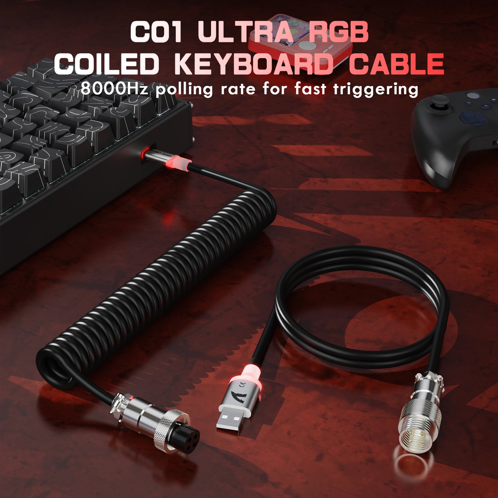 ATTACK SHARK X68MAX HE 래피드 트리거 CNC 알루미늄 키보드 마그네틱 스위치 C01Ultra RGB 코일 케이블 포함