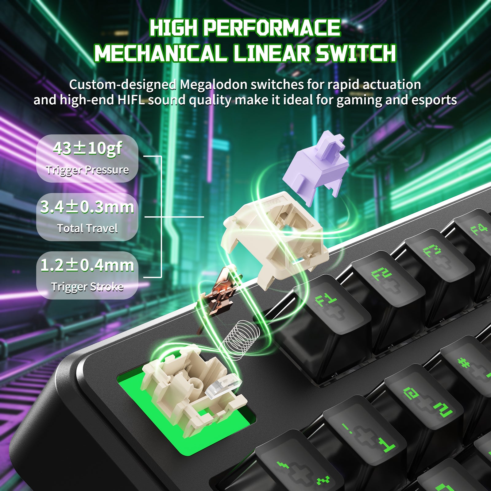 ATTACK SHARK X87 ULTRA 무선 기계식 키보드 8K 무선 수신기 포함