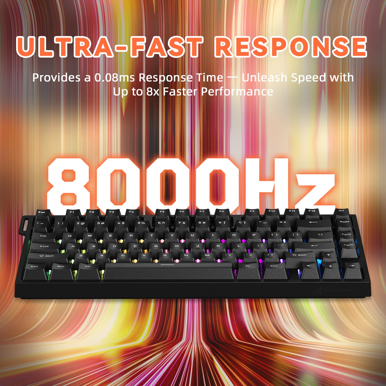 ATTACK SHARK R82 HE 래피드 트리거 키보드 마그네틱 스위치 0.005MM RT 포함