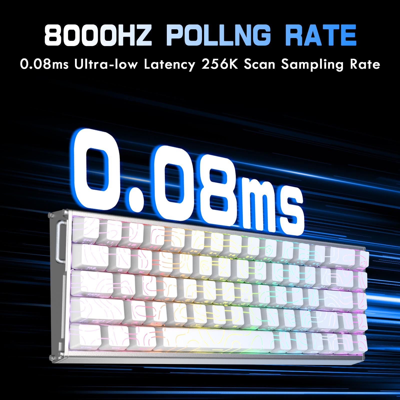 ATTACK SHARK X68MAX HE 래피드 트리거 CNC 알루미늄 키보드 마그네틱 스위치 C01Ultra RGB 코일 케이블 포함