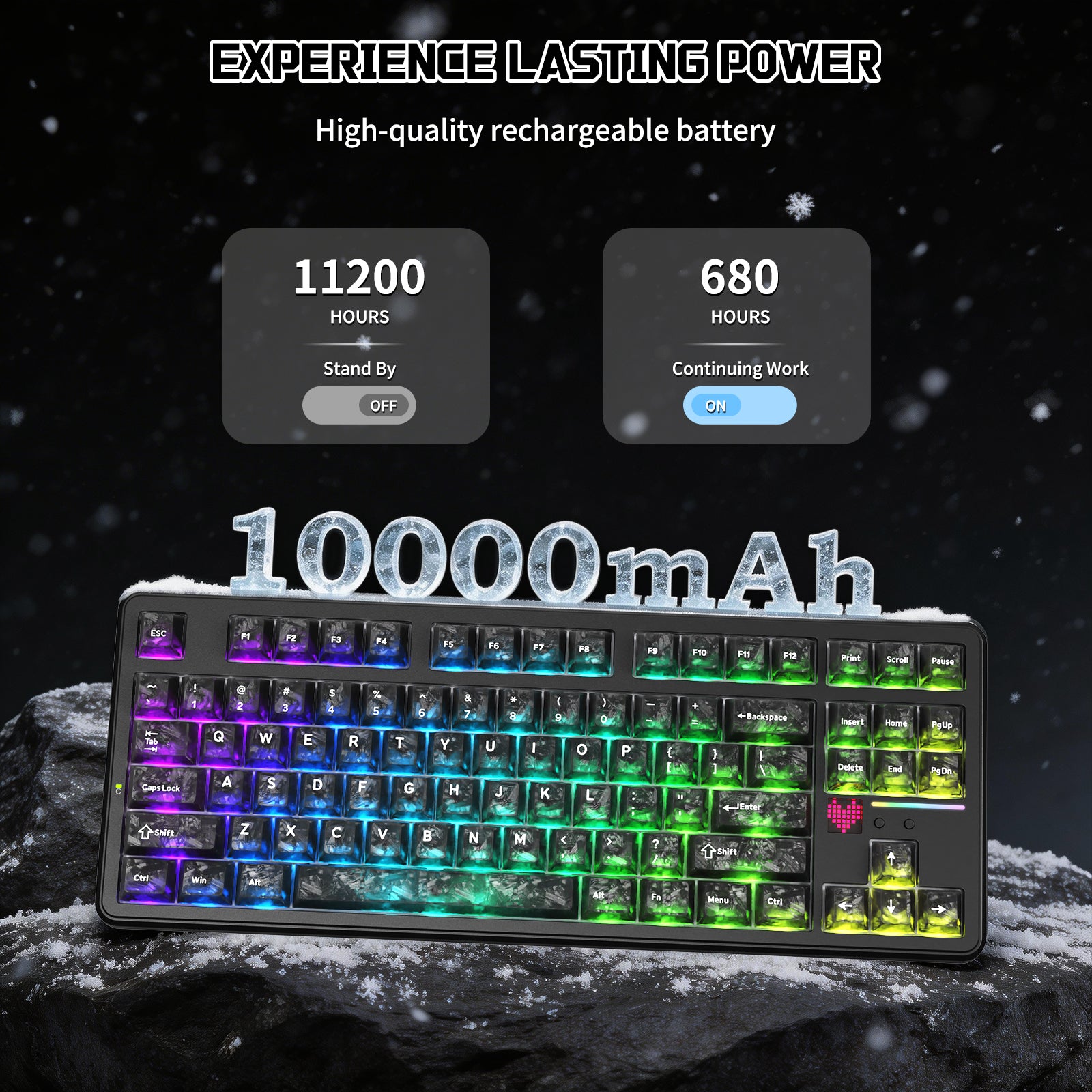ATTACK SHARK X87 ULTRA 무선 기계식 키보드 8K 무선 수신기 포함