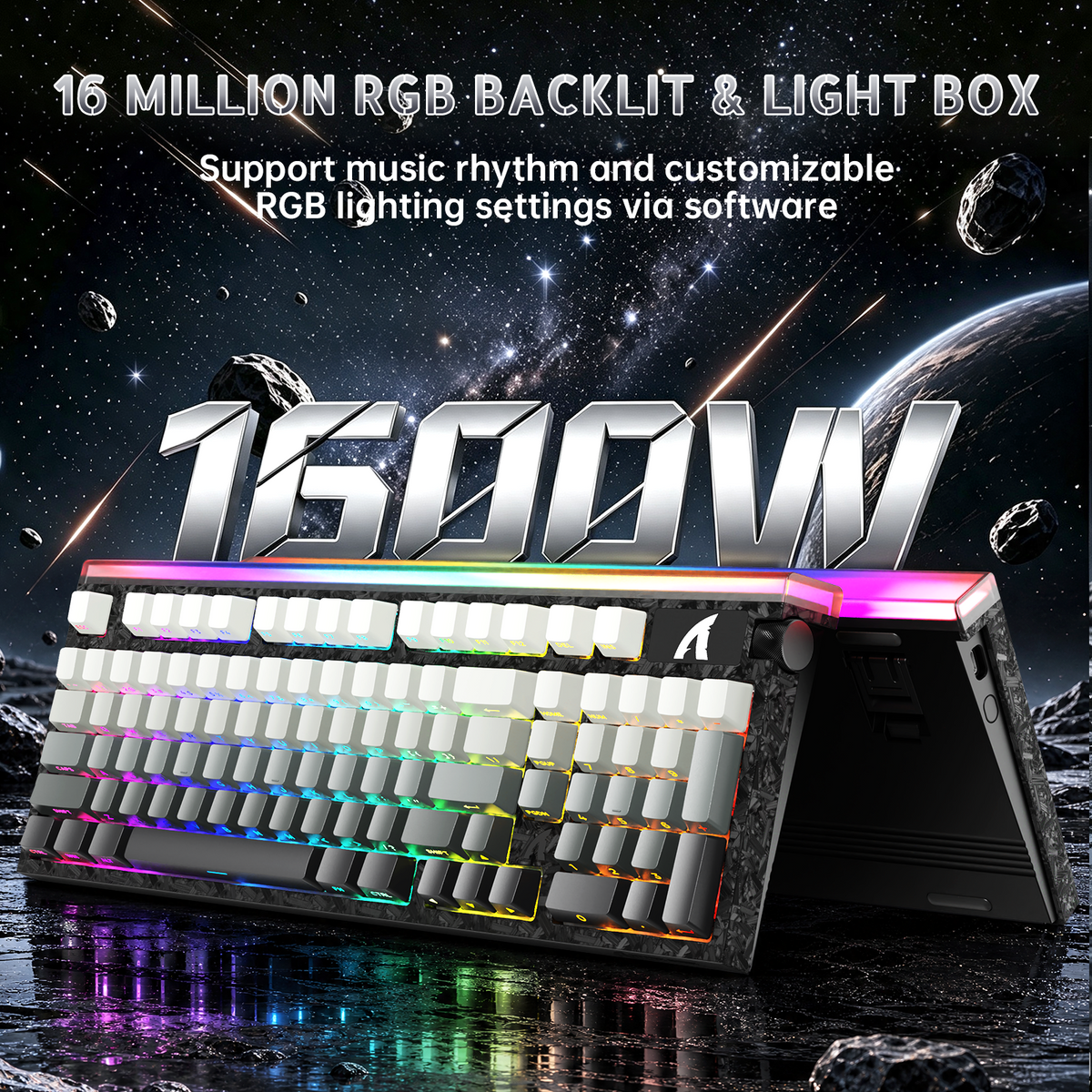 ATTACK SHARK R98 HE 카본 파이버 유선 빠른 트리거 마그네틱 스위치 키보드 C01 Ultra RGB 코일 케이블 포함