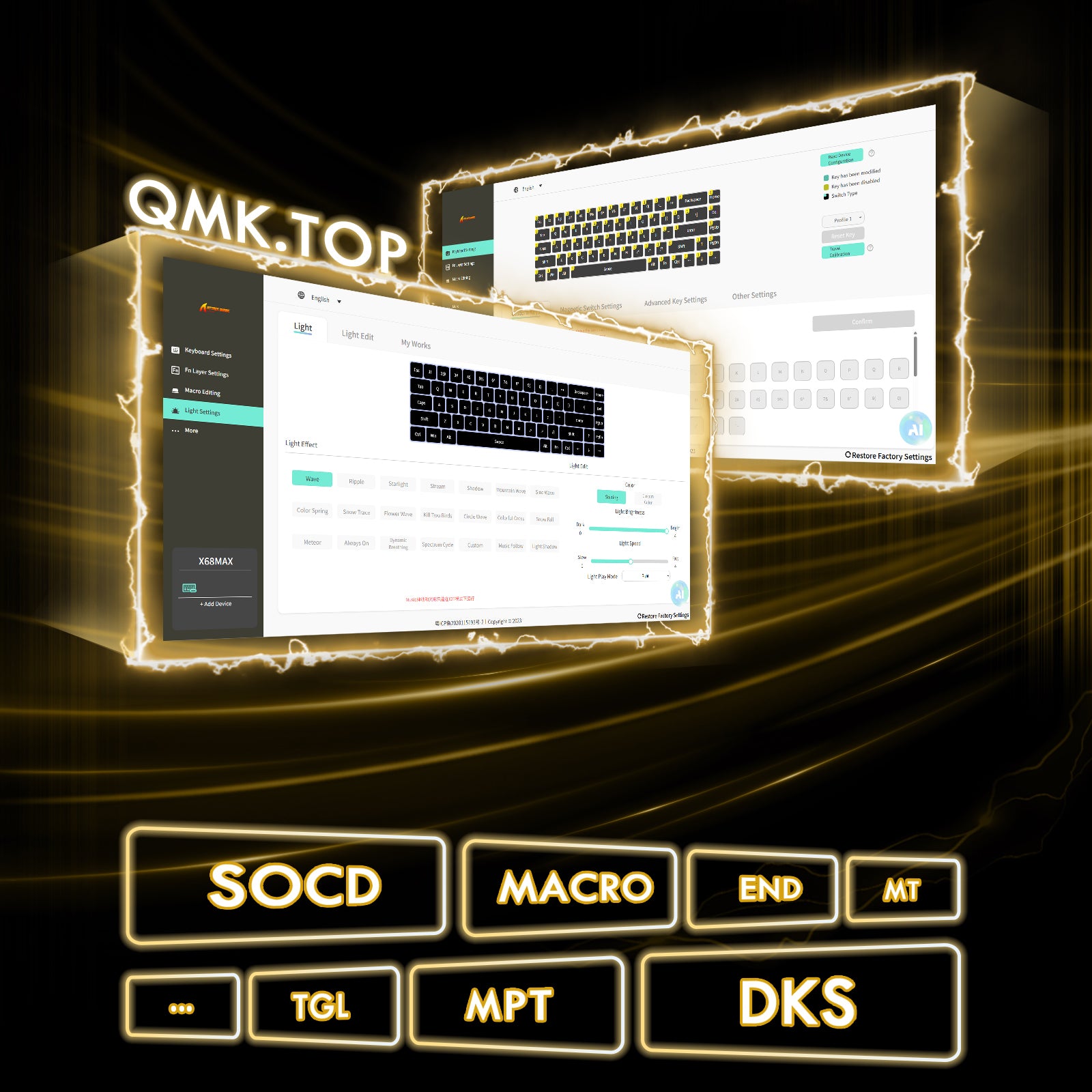ATTACK SHARK X68MAX HE 래피드 트리거 CNC 알루미늄 키보드 마그네틱 스위치 C01Ultra RGB 코일 케이블 포함