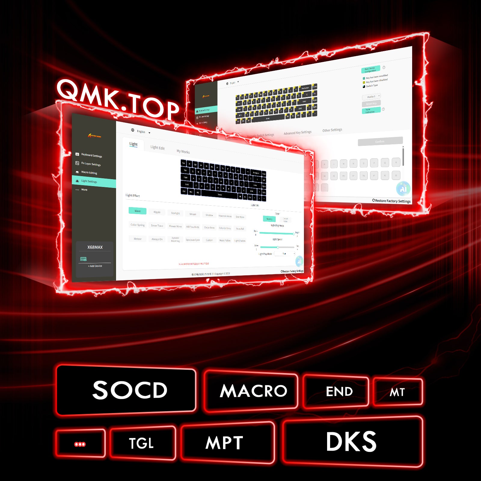 ATTACK SHARK X68MAX HE 래피드 트리거 CNC 알루미늄 키보드 마그네틱 스위치 C01Ultra RGB 코일 케이블 포함