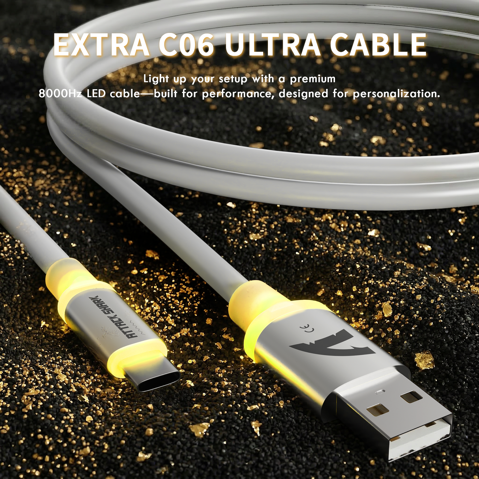 ATTACK SHARK X11 ULTRA 카본 파이버 무선 게이밍 마우스 C06 Ultra LED 케이블 포함