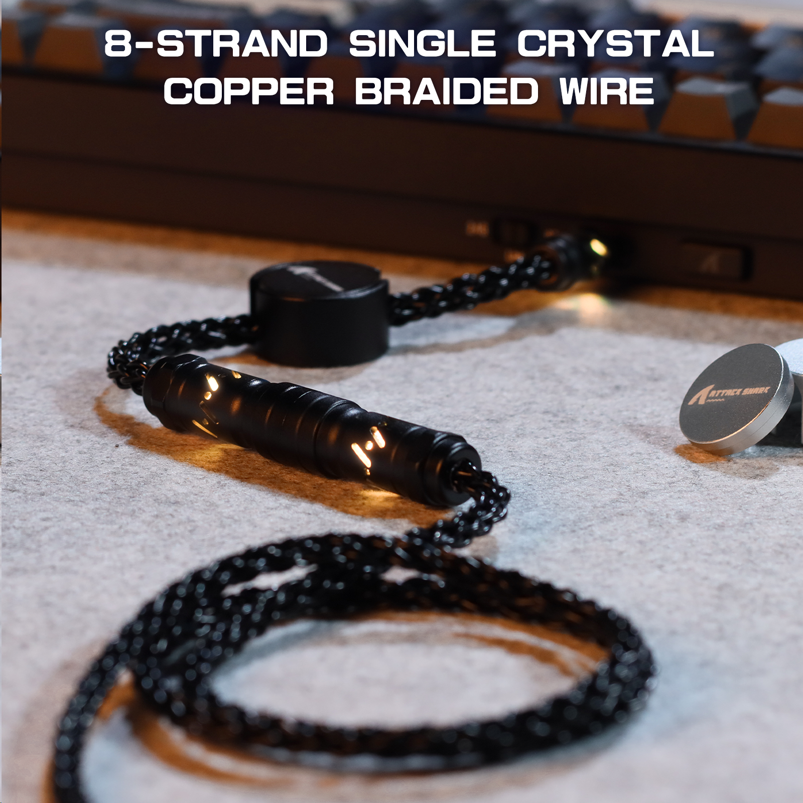 ATTACK SHARK C07 8KHz 마그네틱 키보드용 맞춤형 Aviator 케이블