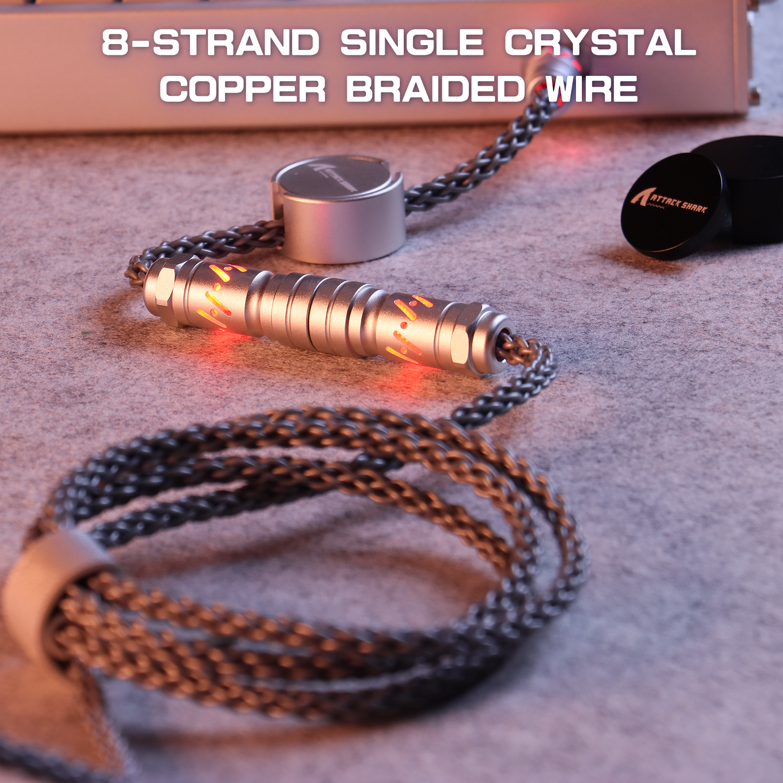 ATTACK SHARK C07 8KHz 마그네틱 키보드용 맞춤형 Aviator 케이블