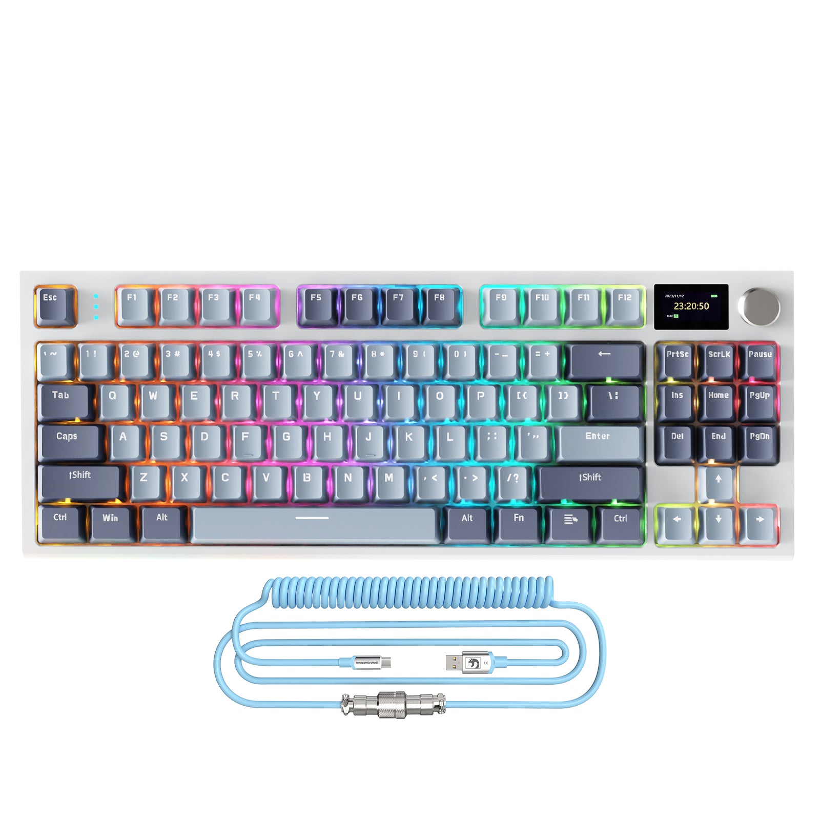 ATTACK SHARK K86 코일 케이블 포함 무선 기계식 키보드