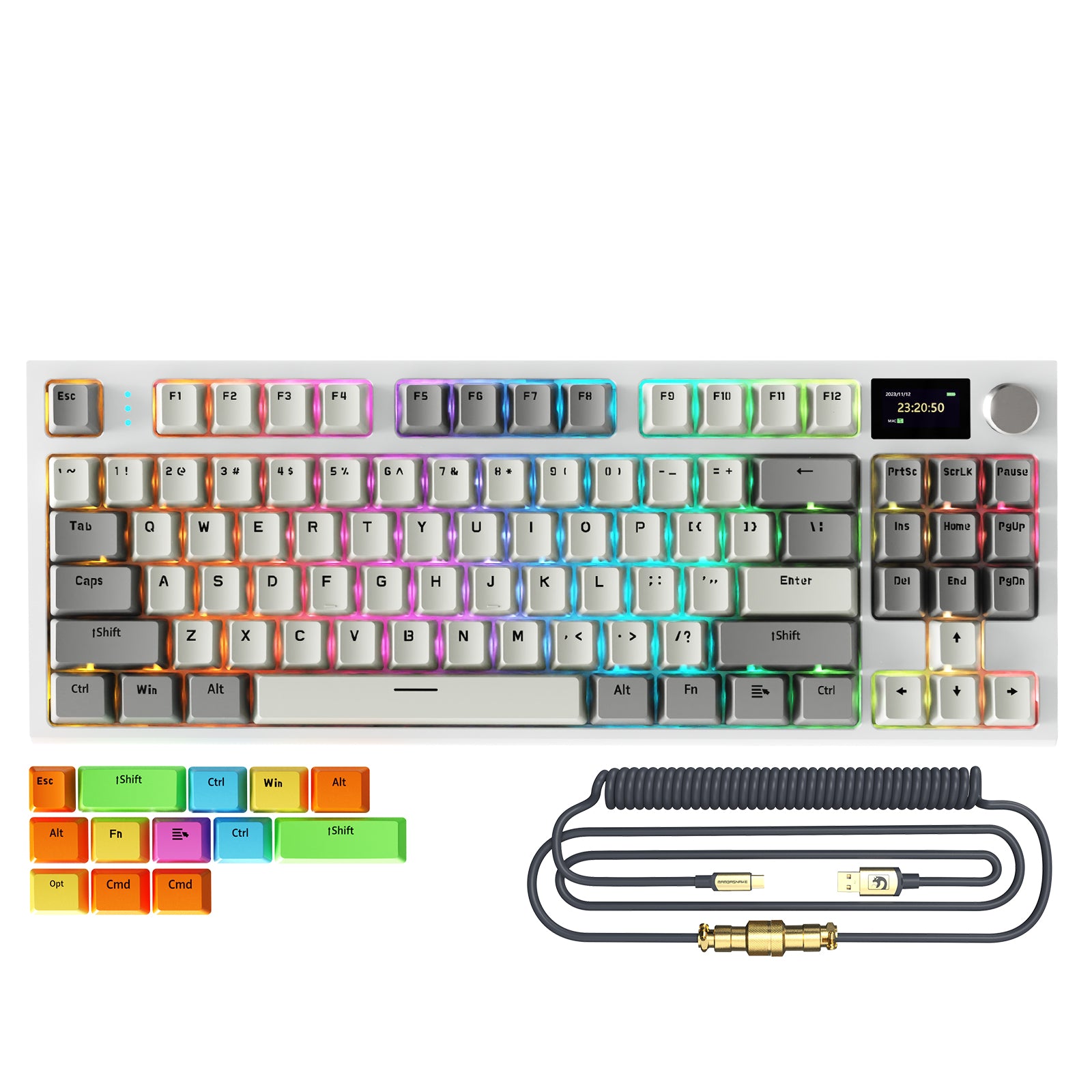 ATTACK SHARK K86 코일 케이블 포함 무선 기계식 키보드