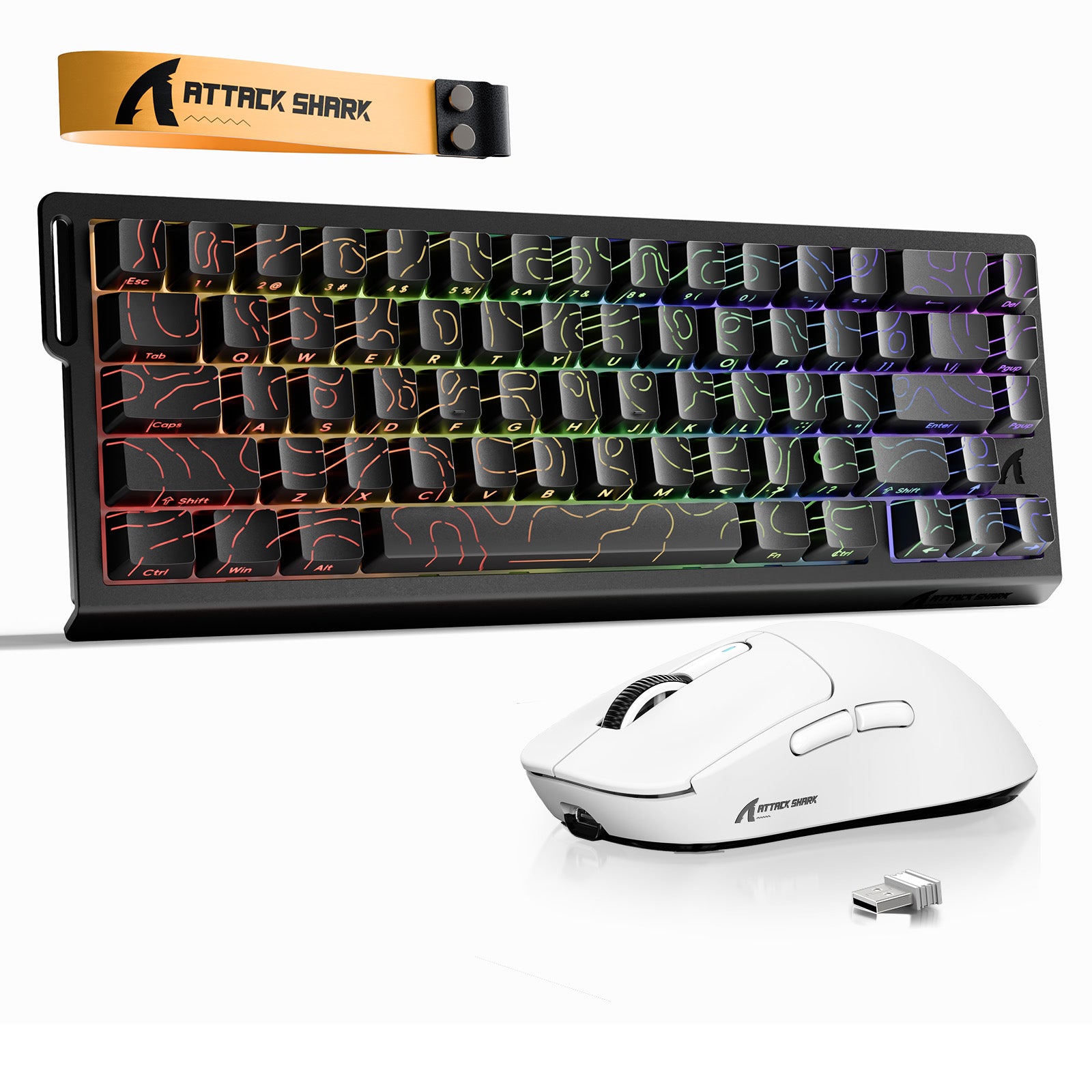 ATTACK SHARK X68HE 래피드 트리거 키보드 + X3 무선 게이밍 마우스 번들