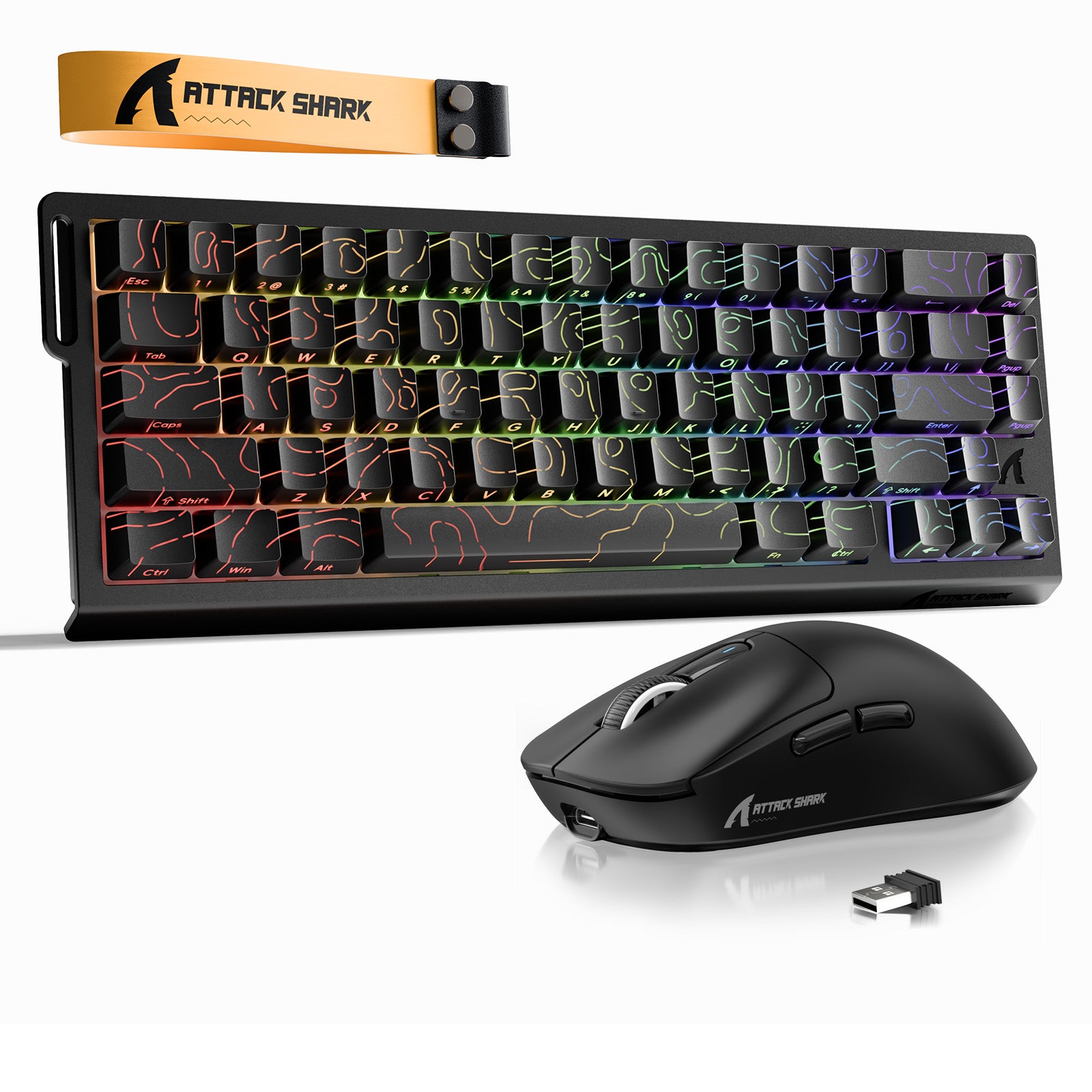 ATTACK SHARK X68HE 래피드 트리거 키보드 + X3 무선 게이밍 마우스 번들