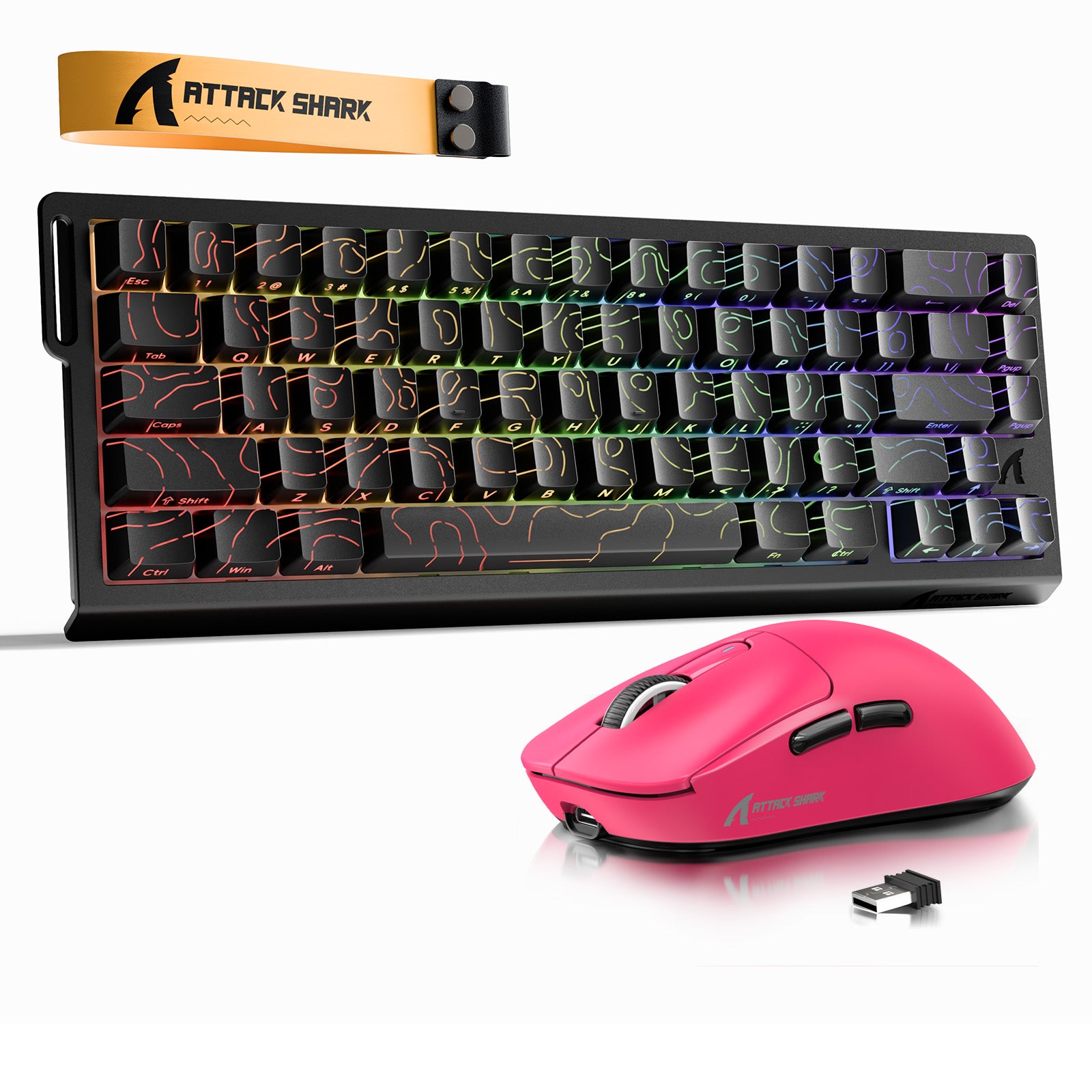 ATTACK SHARK X68HE 래피드 트리거 키보드 + X3 무선 게이밍 마우스 번들