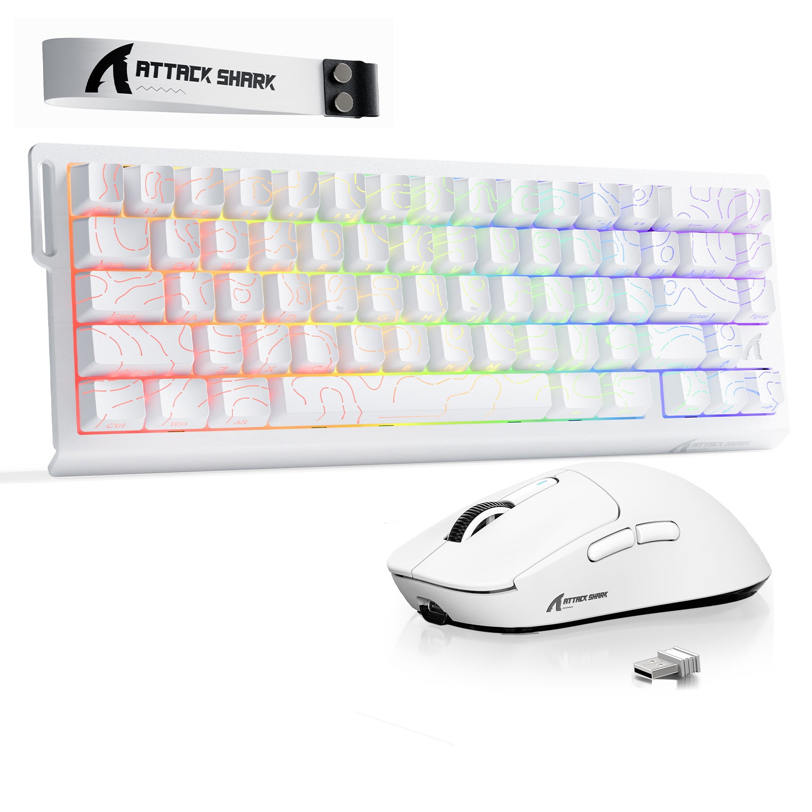 ATTACK SHARK X68HE 래피드 트리거 키보드 + X3 무선 게이밍 마우스 번들