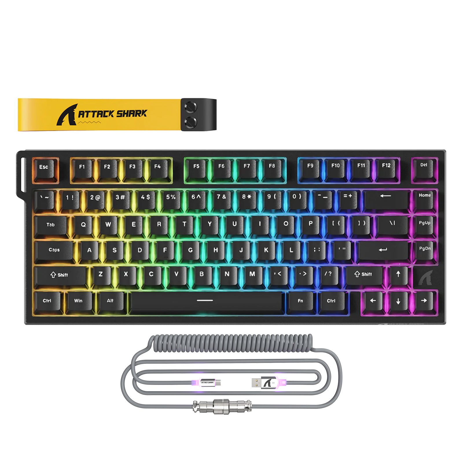 ATTACK SHARK R82 HE 유선 75% 게이밍 키보드 C01ULTRA LED 케이블 포함