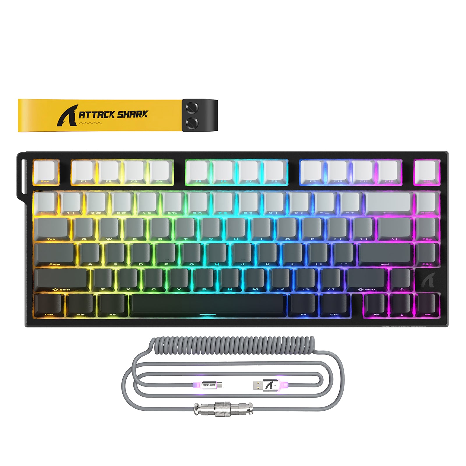 ATTACK SHARK R82 HE 유선 75% 게이밍 키보드 C01ULTRA LED 케이블 포함