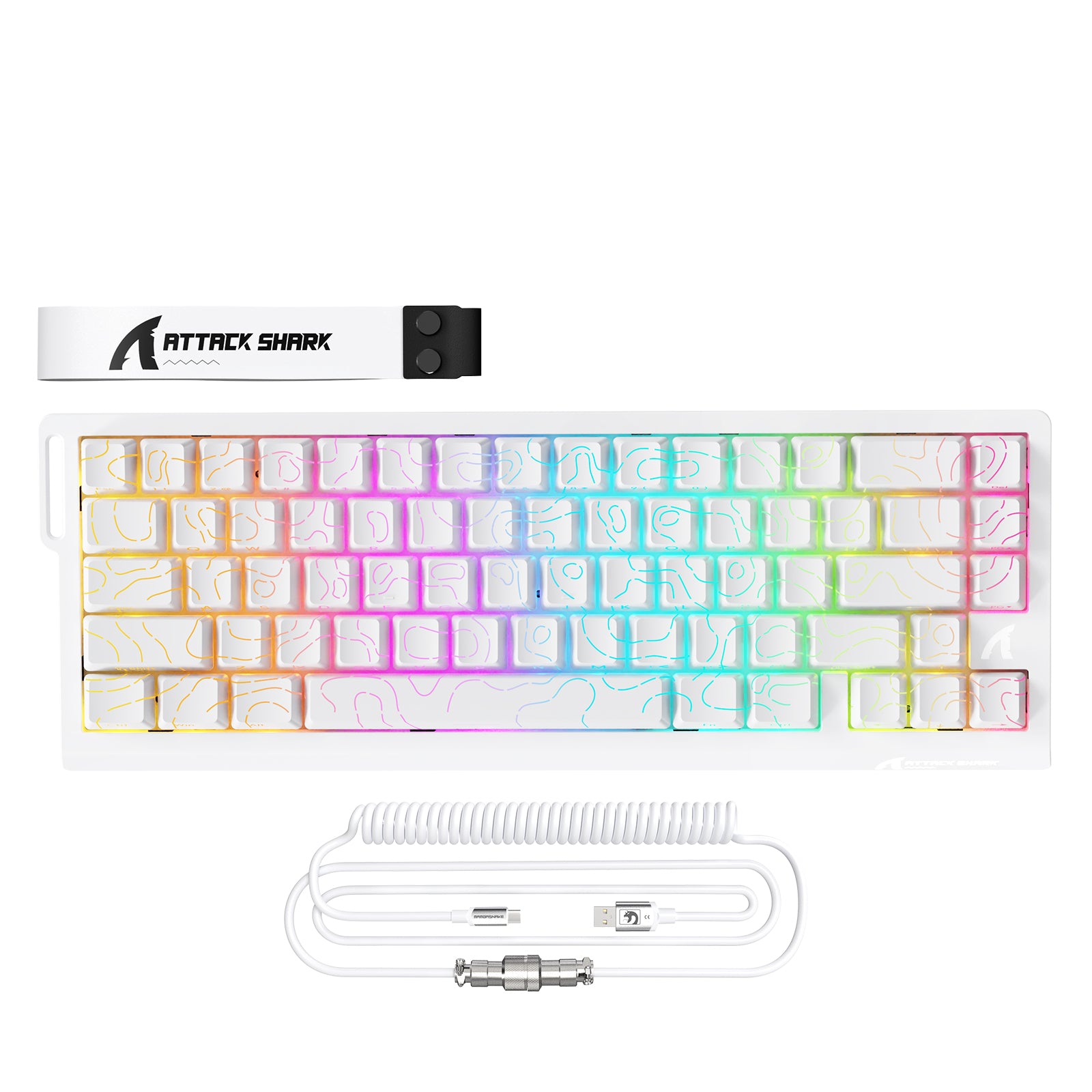 ATTACK SHARK X68MAX HE 래피드 트리거 CNC 알루미늄 키보드 마그네틱 스위치 C01Ultra RGB 코일 케이블 포함