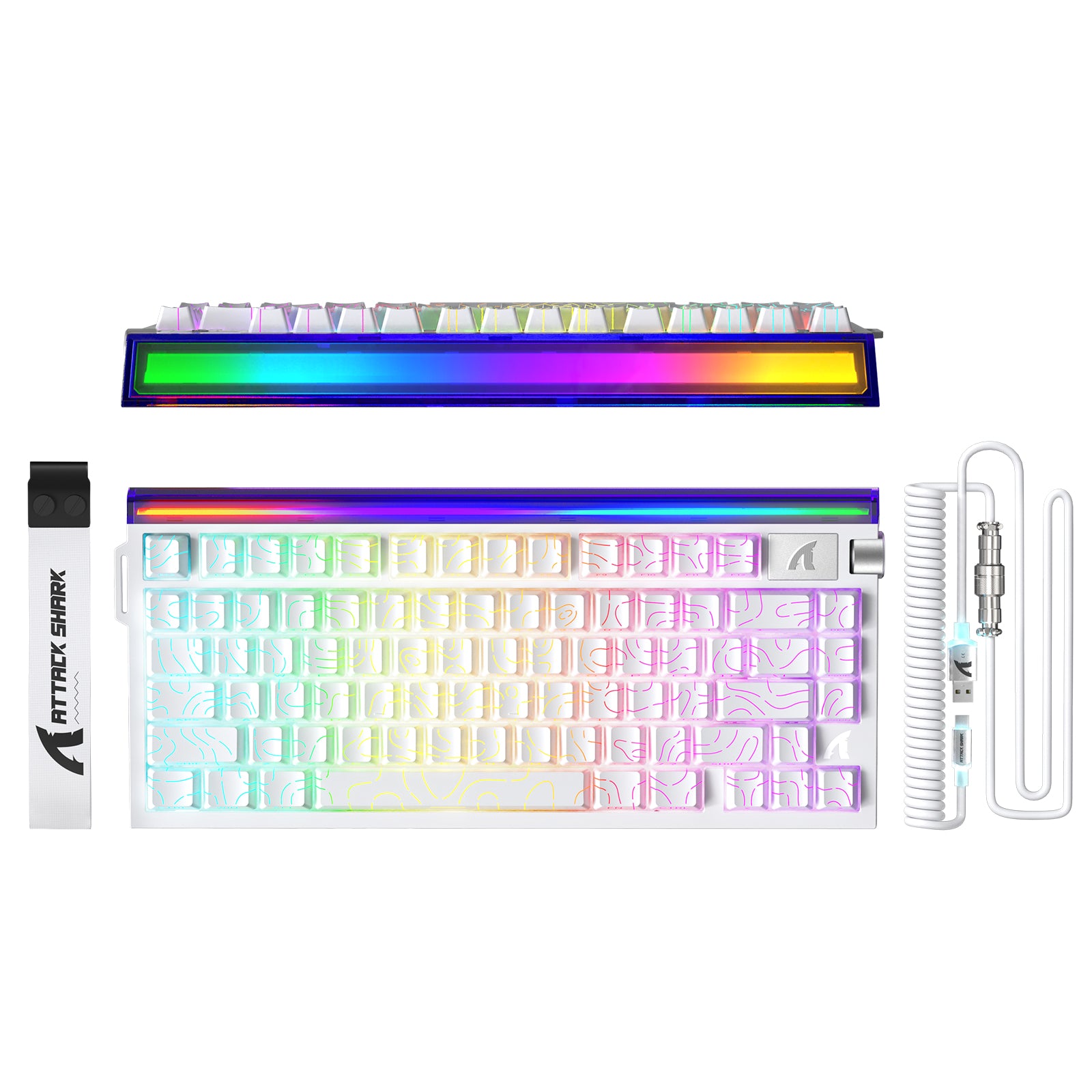 ATTACK SHARK R85 HE 래피드 트리거 키보드 C01ULTRA LED 케이블 포함