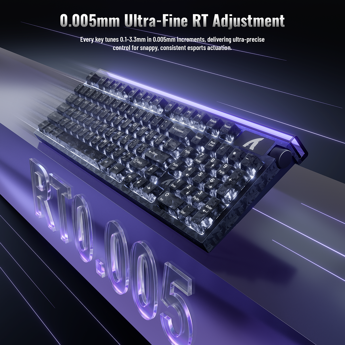 ATTACK SHARK R98 HE 카본 파이버 유선 빠른 트리거 마그네틱 스위치 키보드 C01 Ultra RGB 코일 케이블 포함