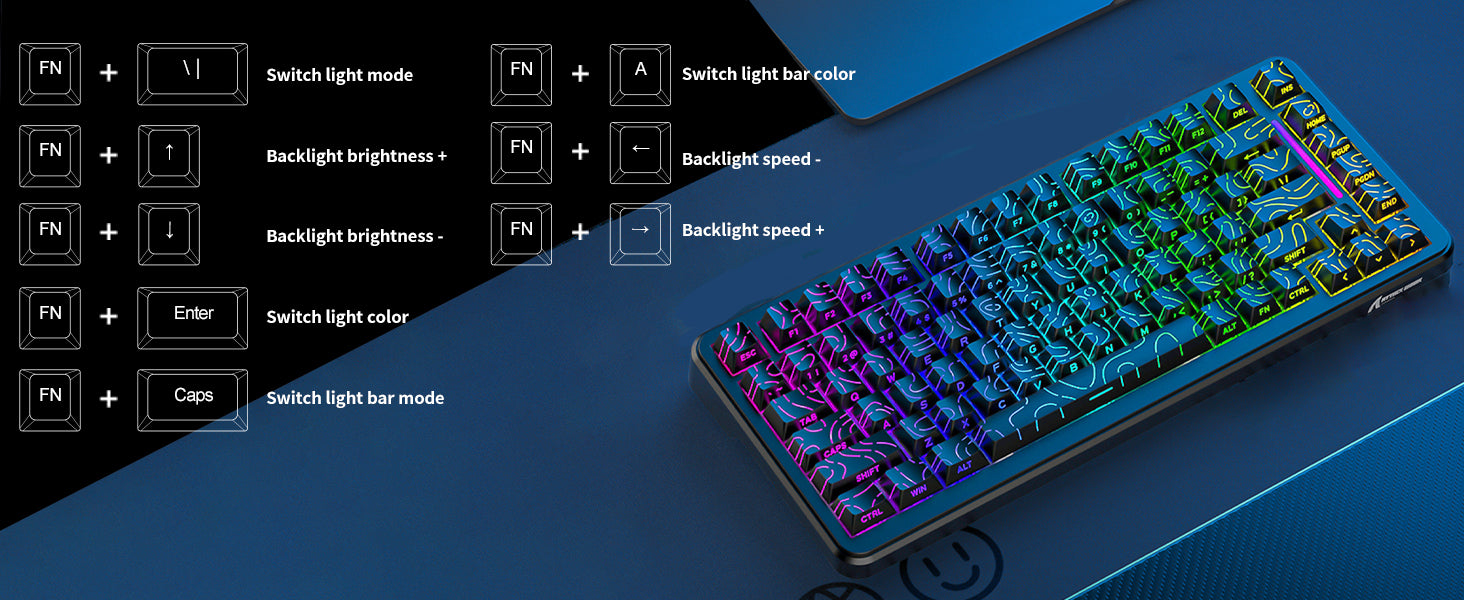 ATTACK SHARK X82PRO HE 마그네틱 키보드 C01Ultra RGB 코일 케이블 포함