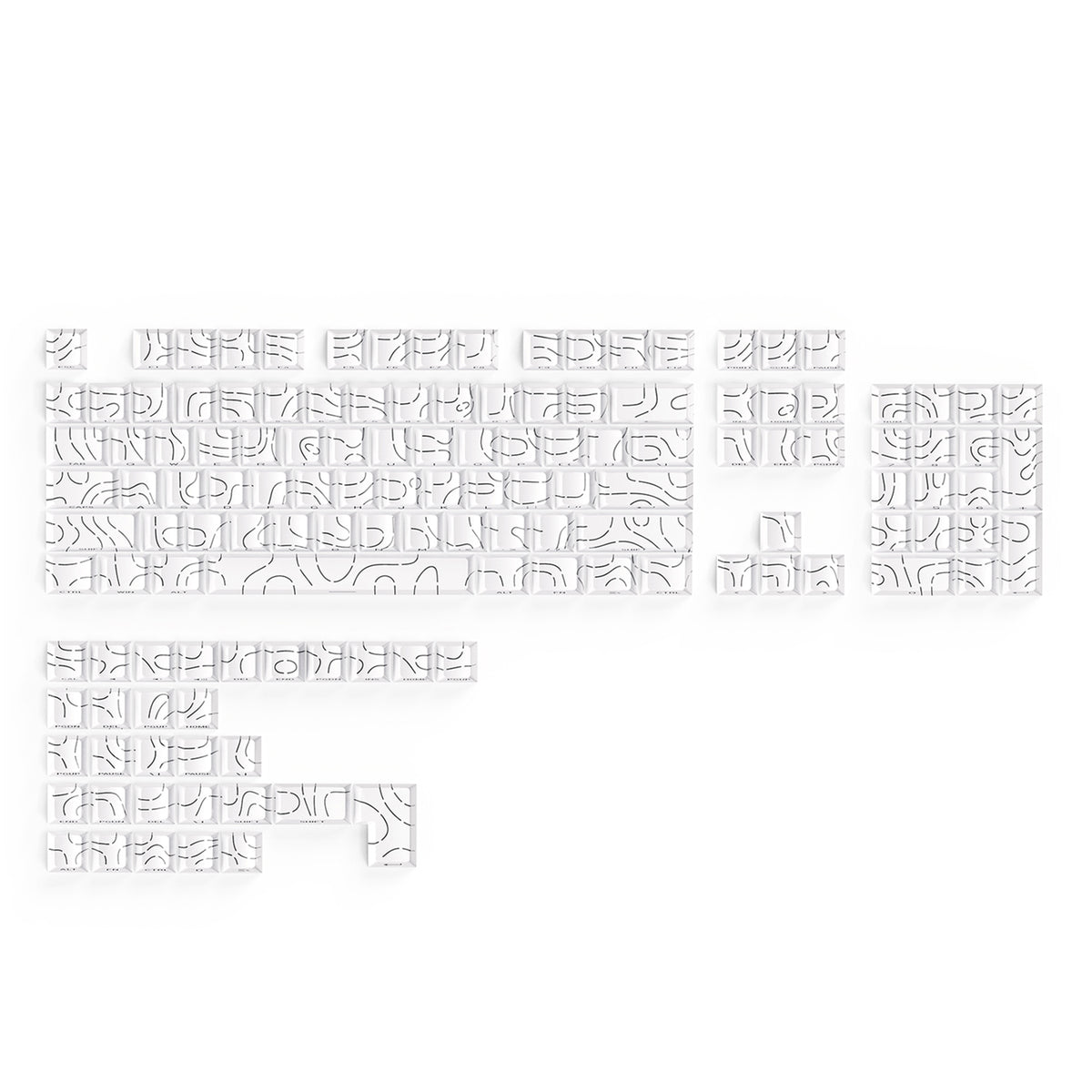 ATTACK SHARK SK06 135키 빛 투과 키캡, ANSI/ISO