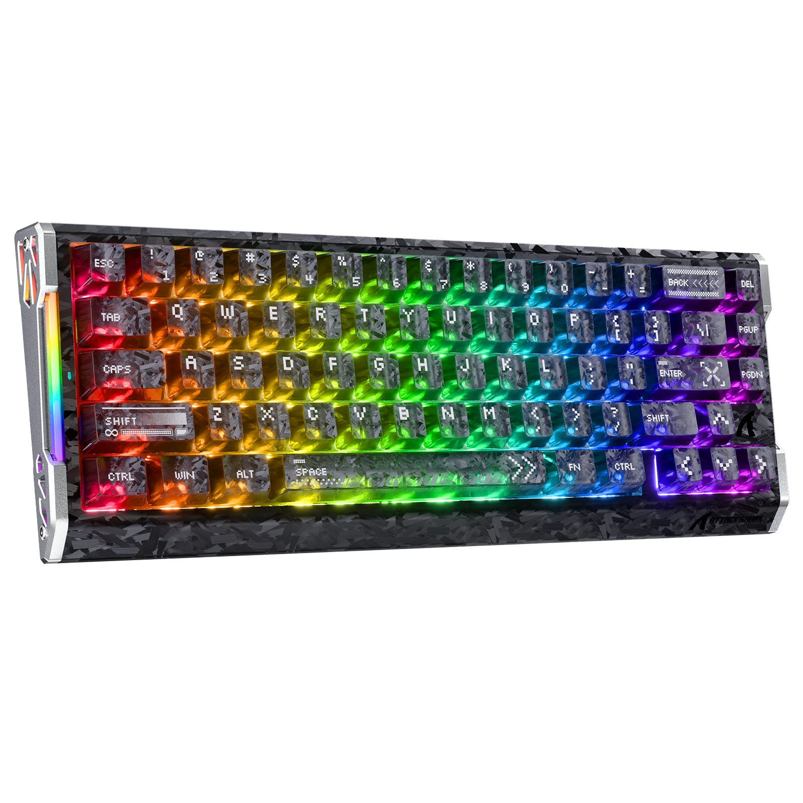 ATTACK SHARK R68 HE 카본 파이버 래피드 트리거 키보드 마그네틱 스위치