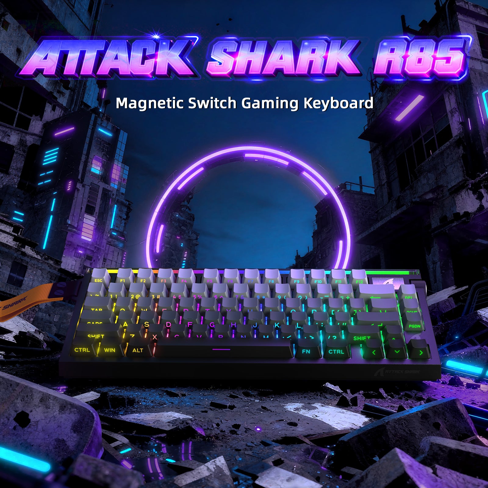 ATTACK SHARK R85 HE 래피드 트리거 키보드 C01ULTRA LED 케이블 포함