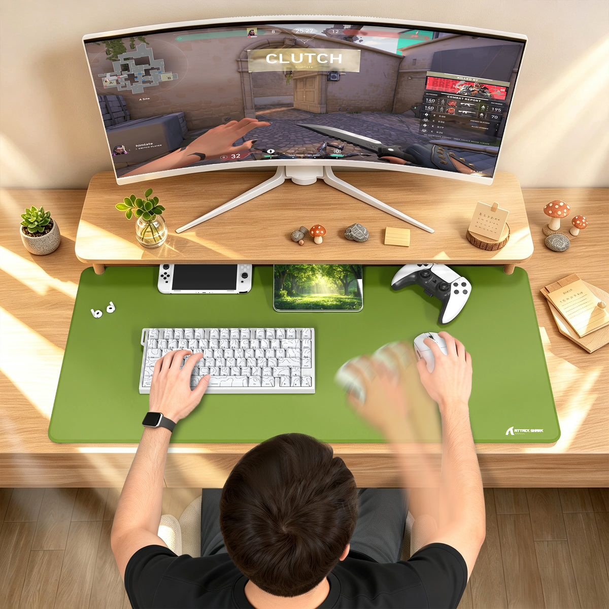 ATTACK SHARK CM02PRO e스포츠 게이밍 마우스패드 (900x400x4 mm)