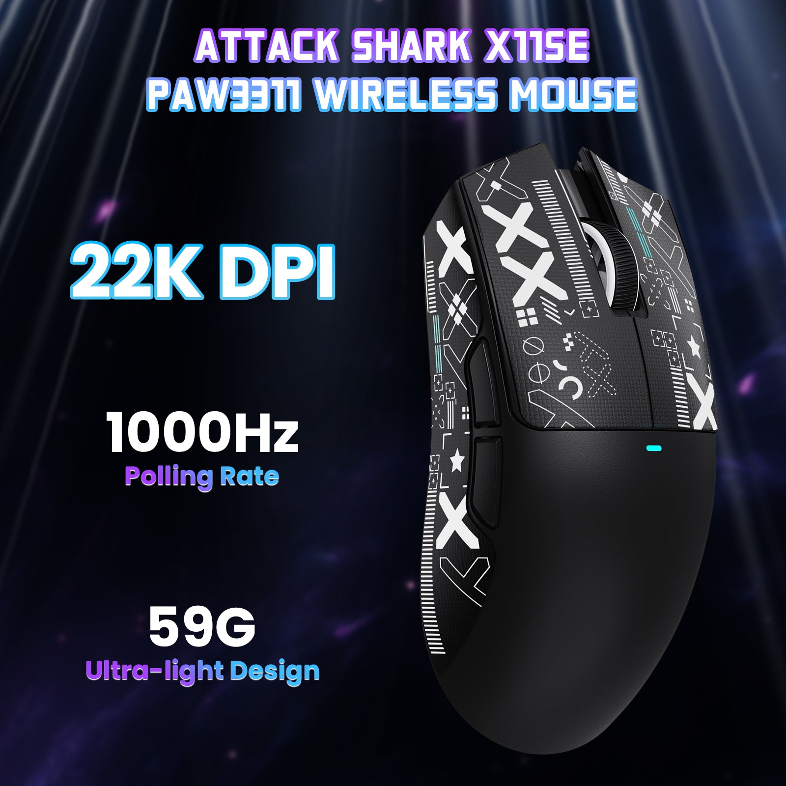 ATTACK SHARK X11SE 무선 게이밍 마우스