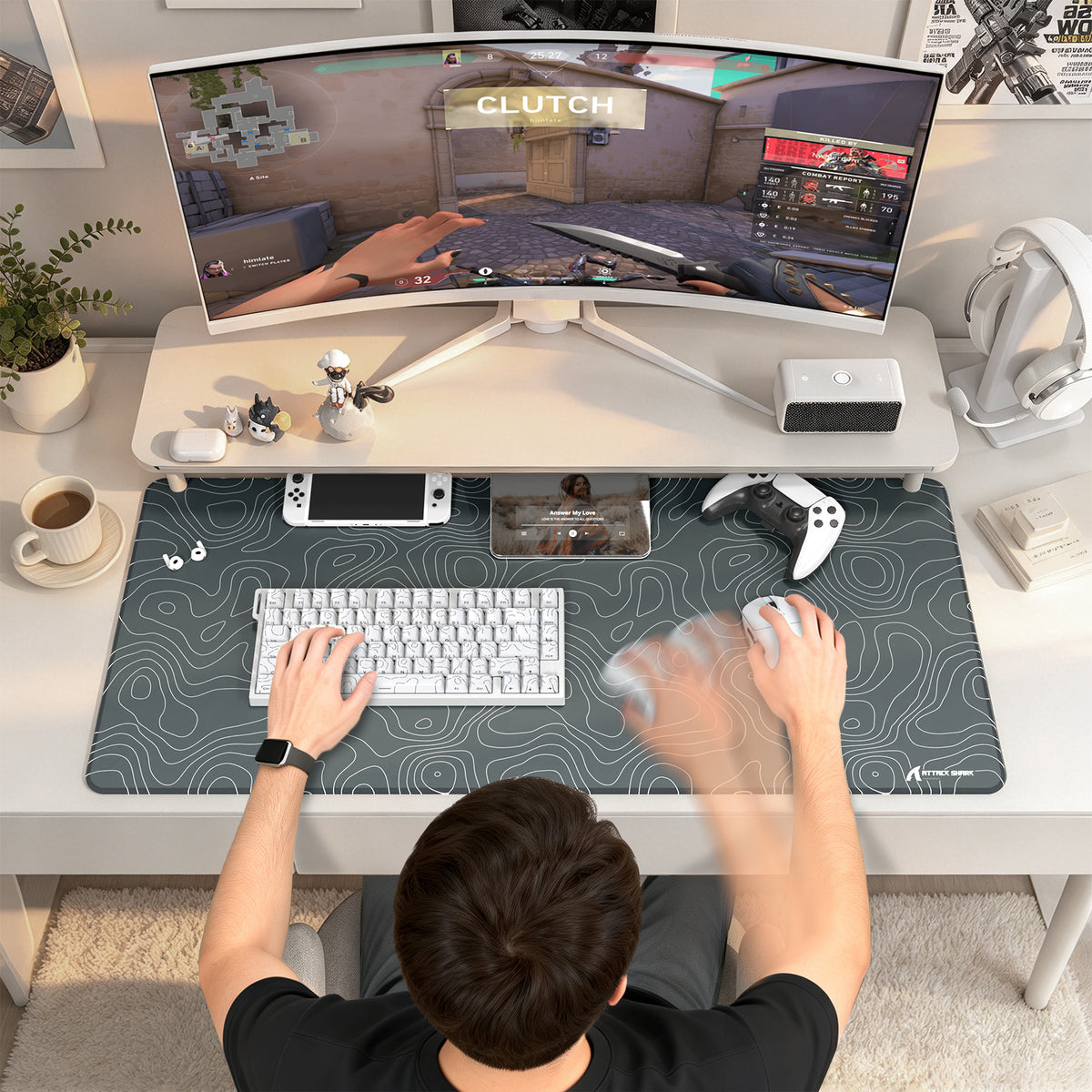 ATTACK SHARK CM02PRO e스포츠 게이밍 마우스패드 (900x400x4 mm)