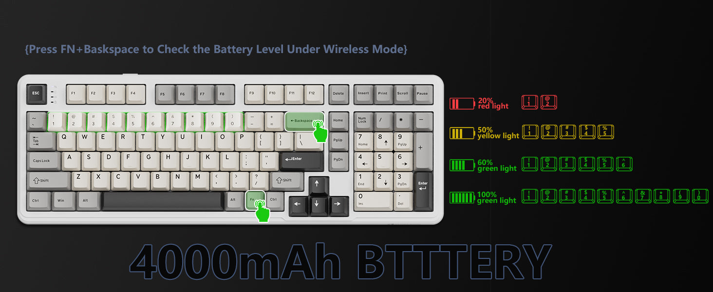 ATTACK SHARK X98 풀사이즈 무선 기계식 키보드