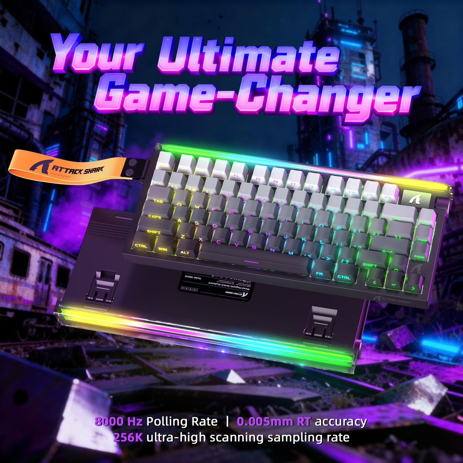 ATTACK SHARK R85 HE 래피드 트리거 키보드 C01ULTRA LED 케이블 포함