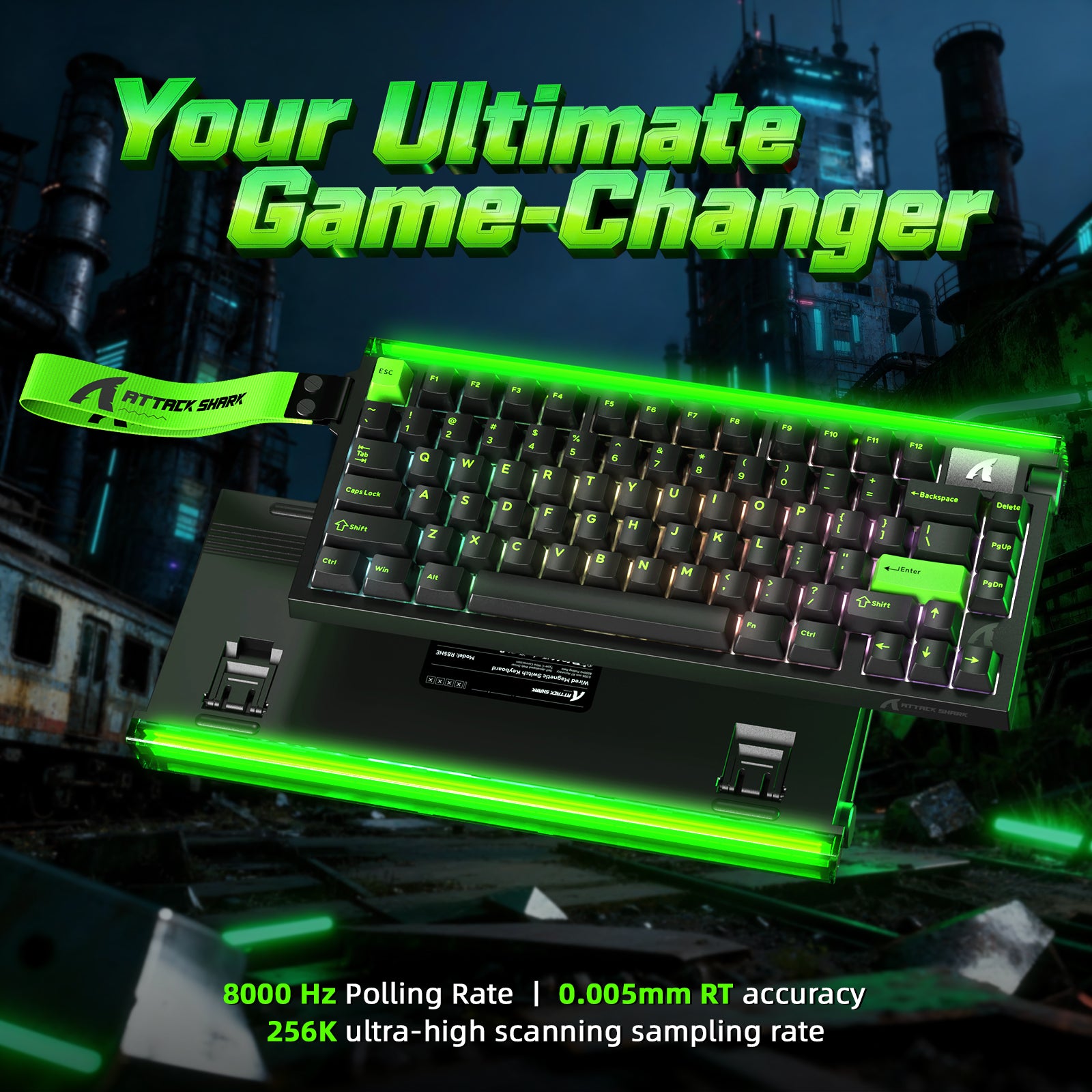ATTACK SHARK R85 HE 래피드 트리거 키보드 C01ULTRA LED 케이블 포함
