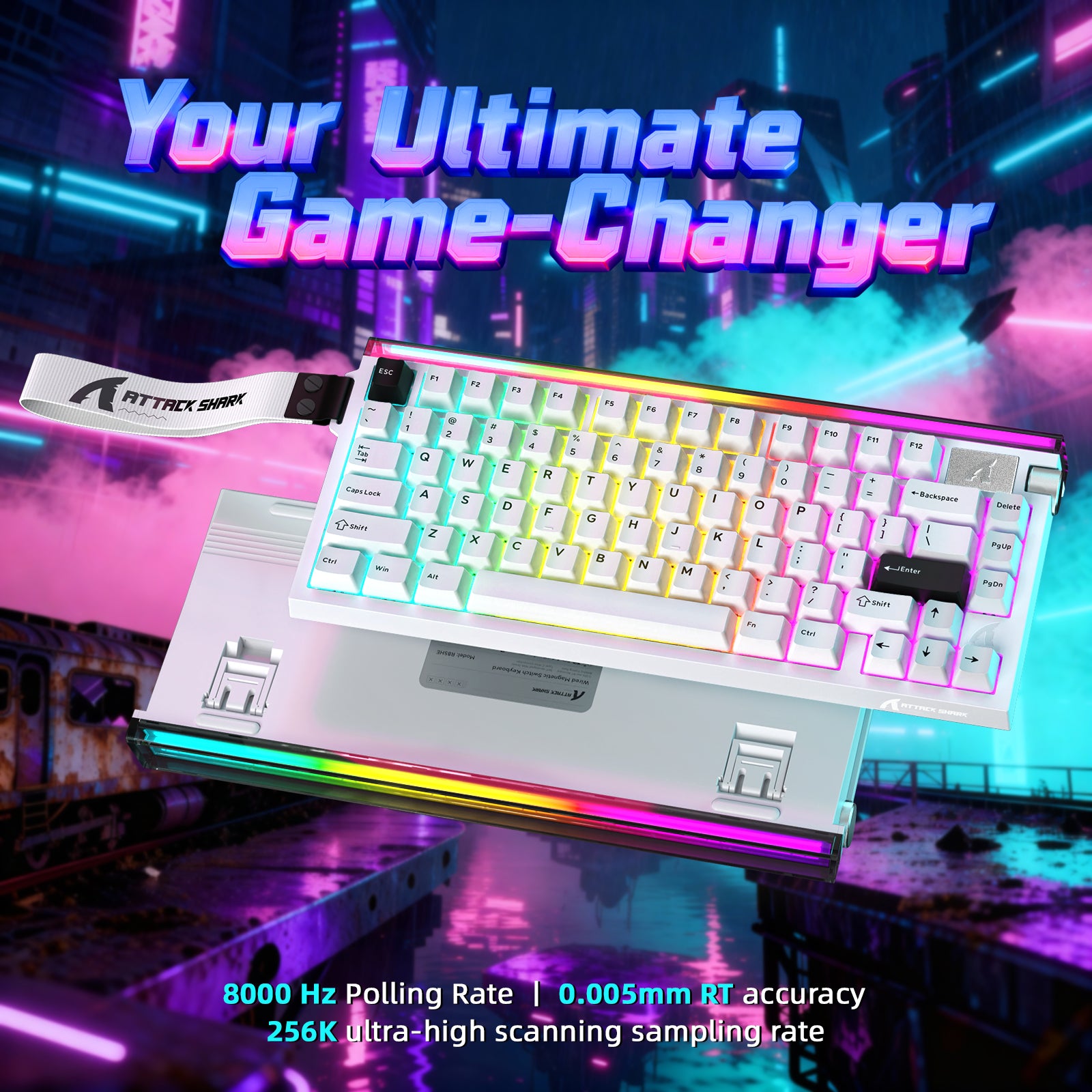 ATTACK SHARK R85 HE 래피드 트리거 키보드 C01ULTRA LED 케이블 포함