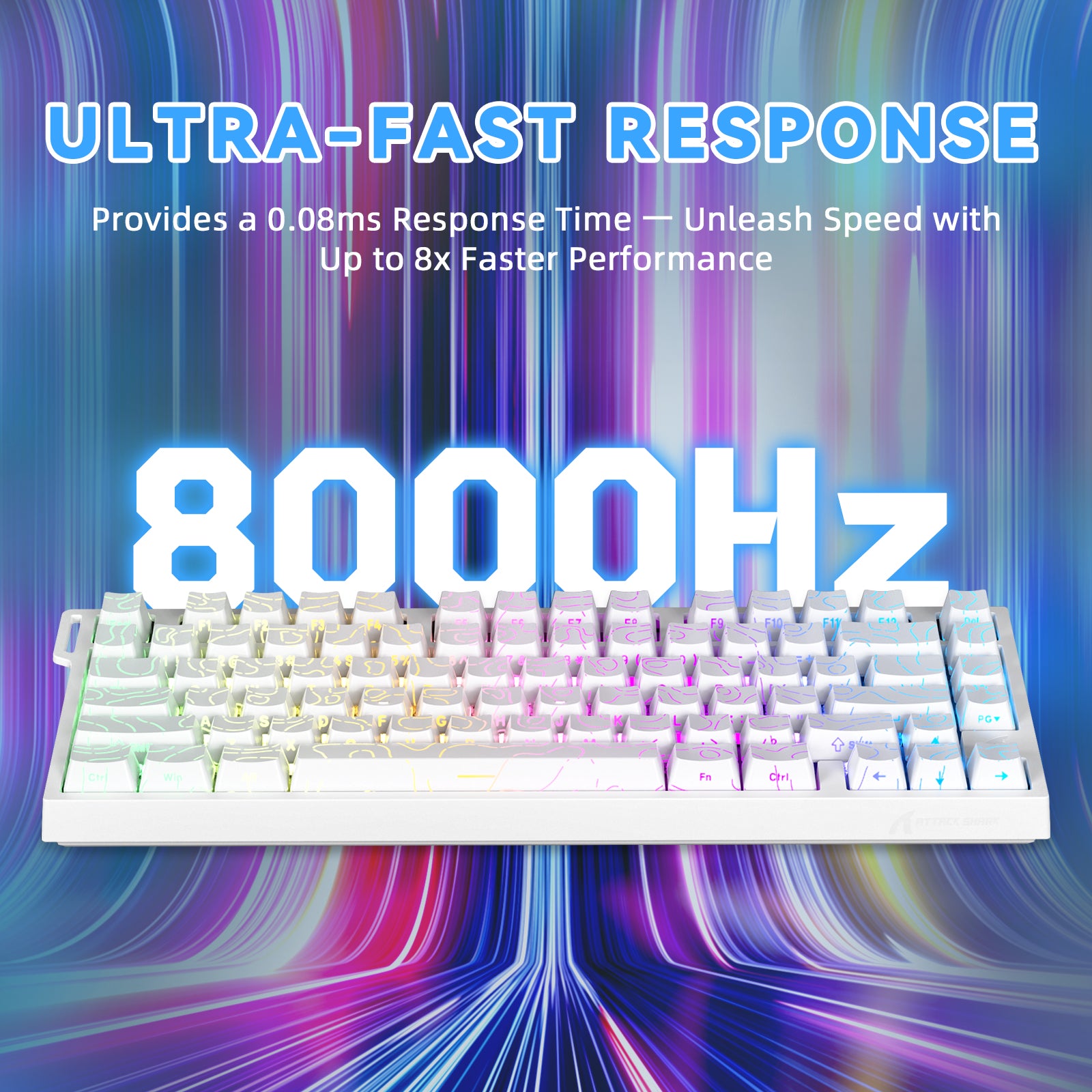 ATTACK SHARK R82 HE 래피드 트리거 키보드 마그네틱 스위치 0.005MM RT 포함