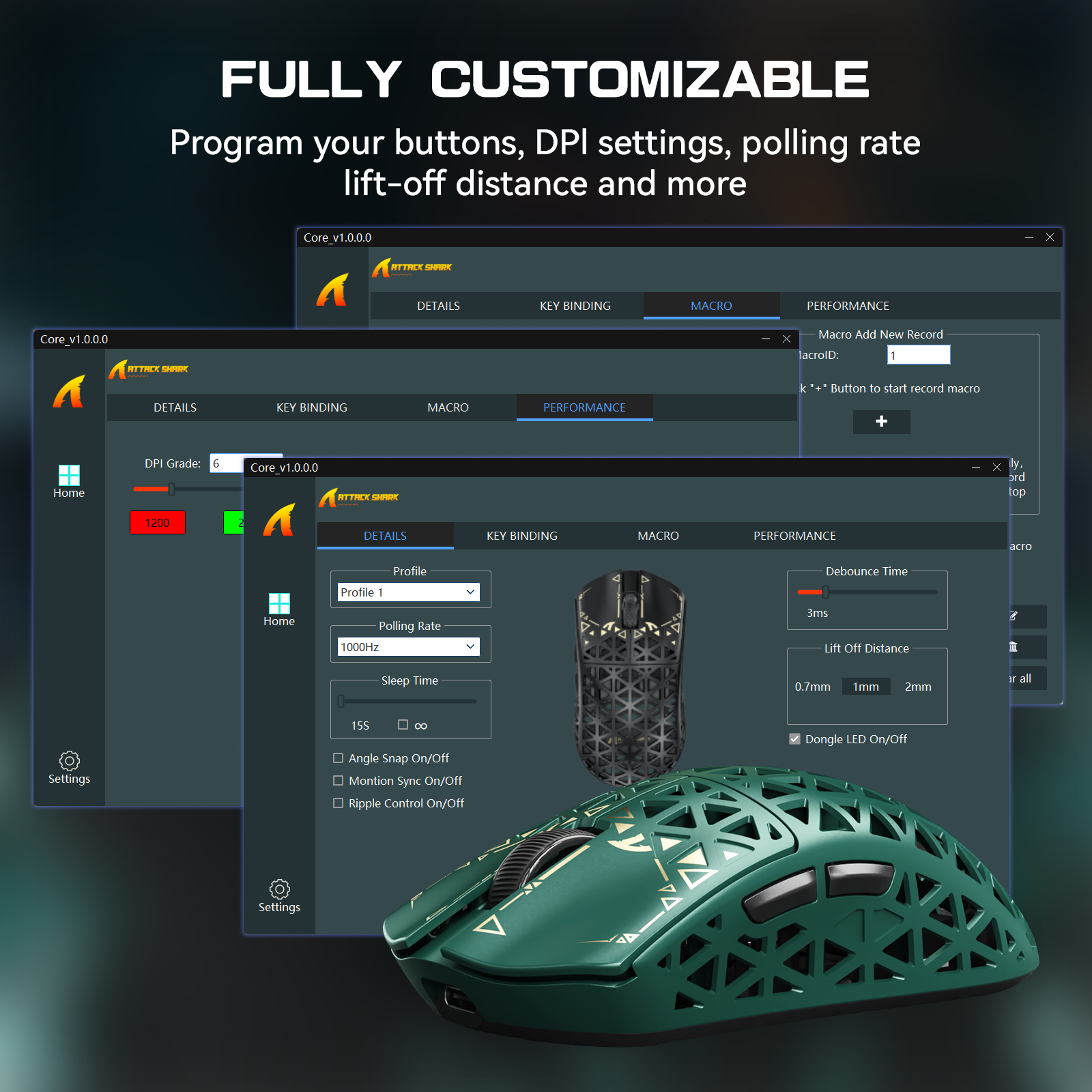 ATTACK SHARK R5 ULTRA 카본 파이버 무선 8K PAW3950MAX 게이밍 마우스