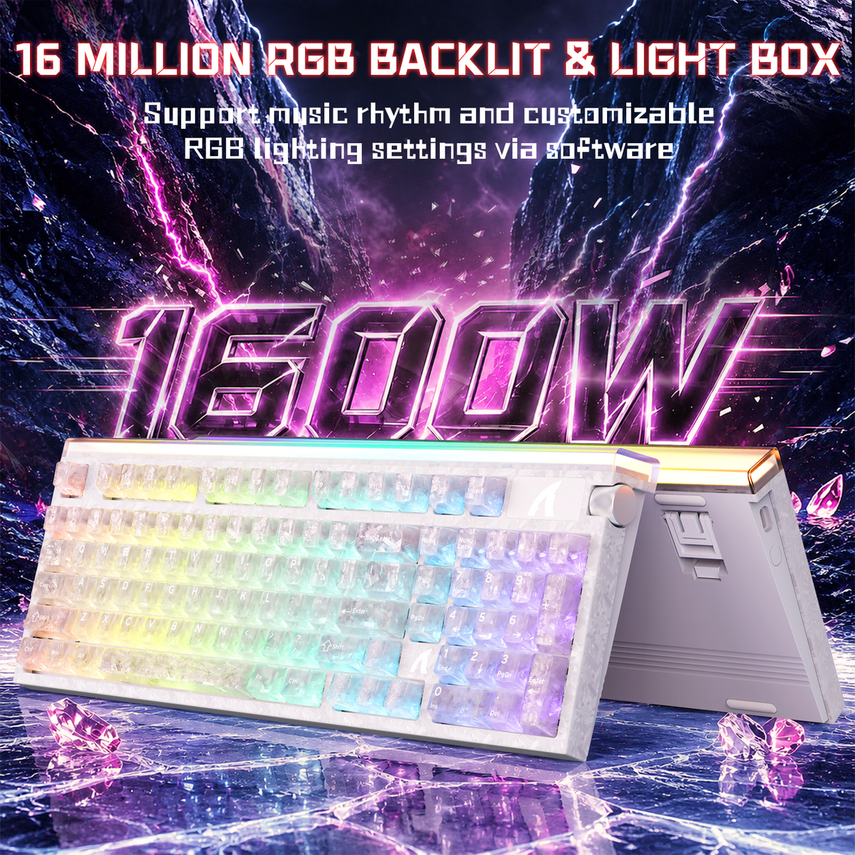 ATTACK SHARK R98 HE 카본 파이버 유선 빠른 트리거 마그네틱 스위치 키보드 C01 Ultra RGB 코일 케이블 포함