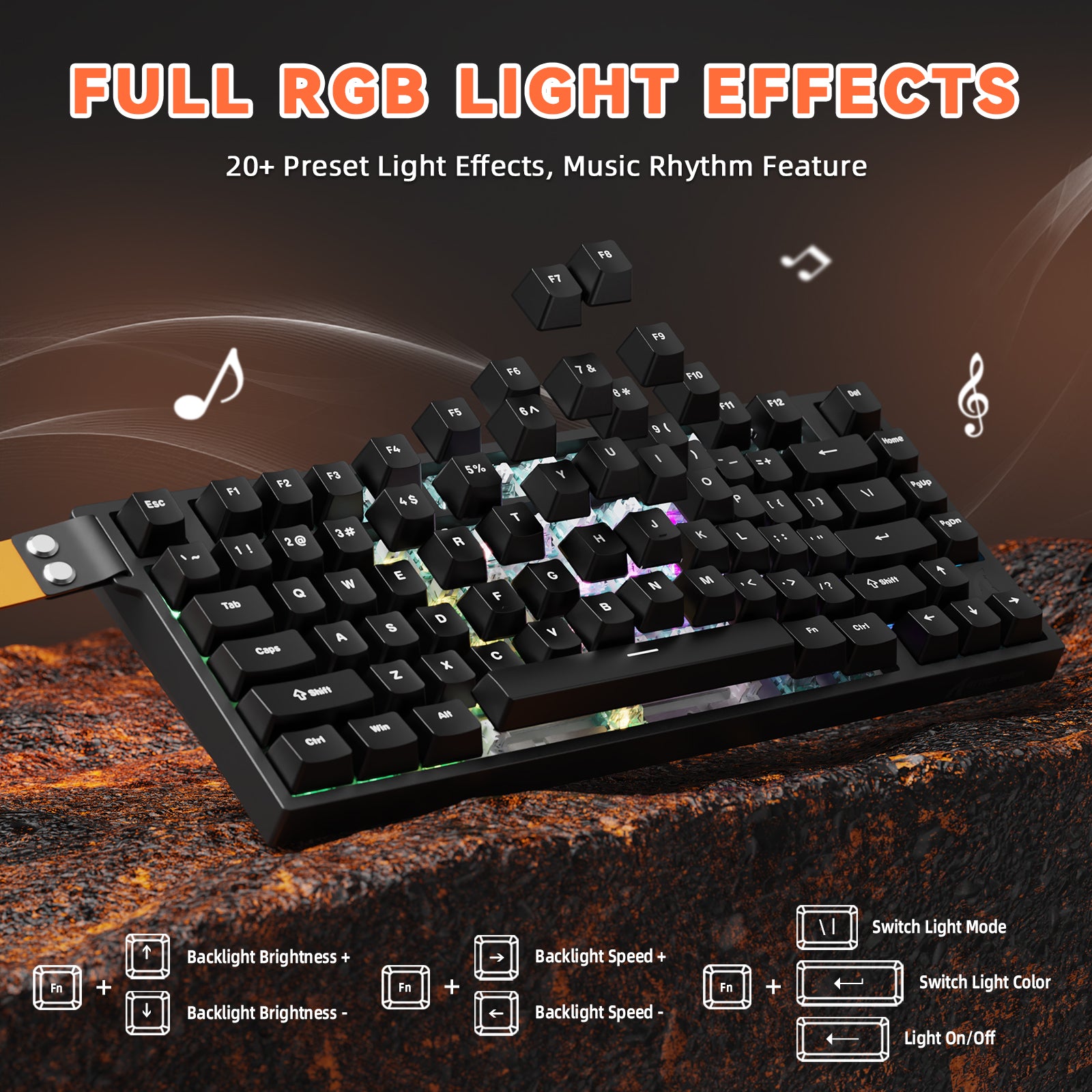 ATTACK SHARK R82 HE 래피드 트리거 키보드 마그네틱 스위치 0.005MM RT 포함