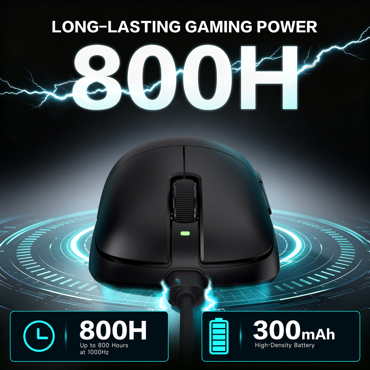 ATTACK SHARK V2 AIR PAW3955MAX 인체공학적 무선 게이밍 마우스