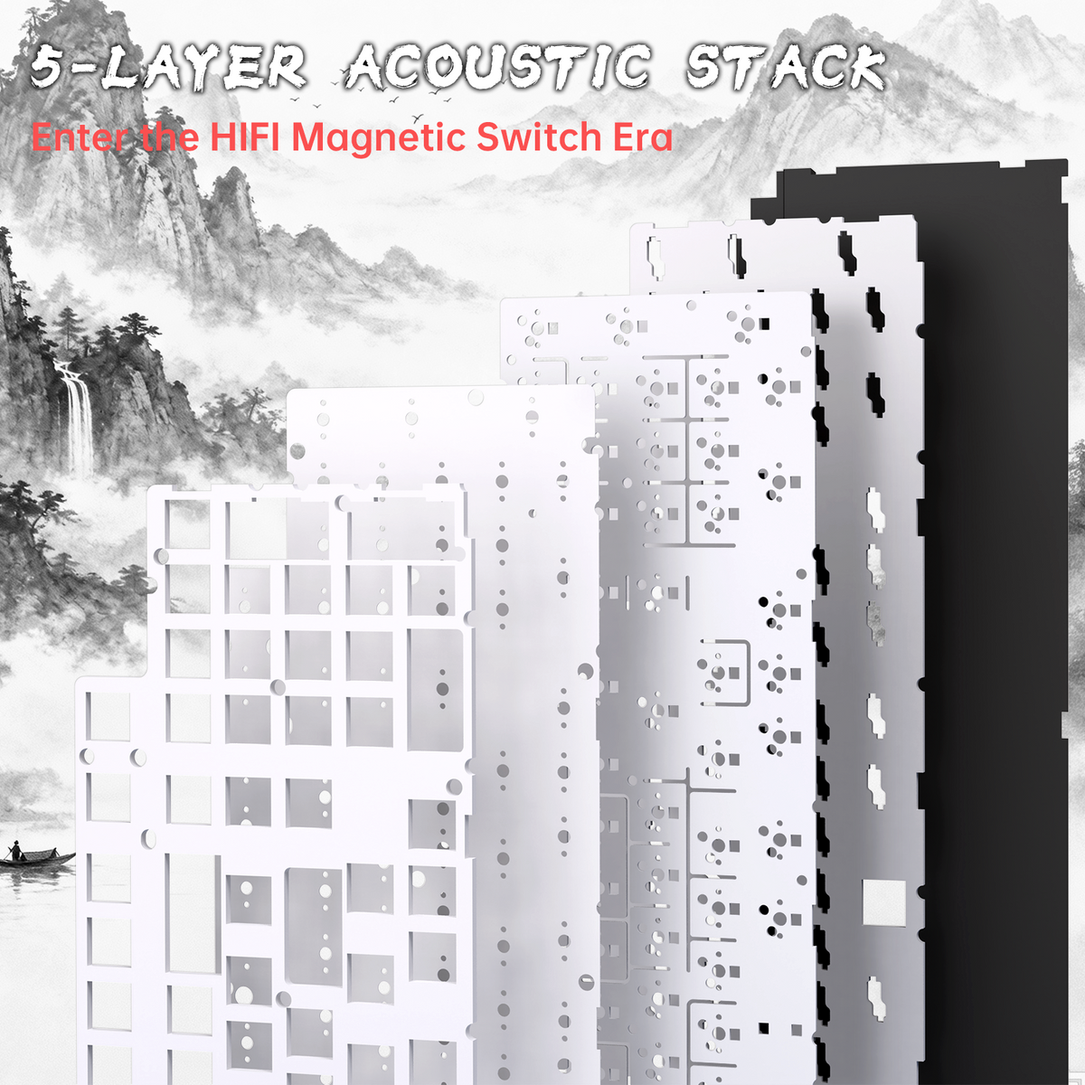 ATTACK SHARK R98 HE 카본 파이버 유선 빠른 트리거 마그네틱 스위치 키보드 C01 Ultra RGB 코일 케이블 포함